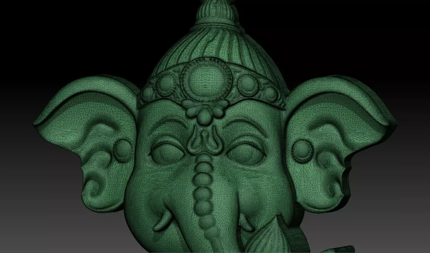 Ganesha God Head 3D Pendant Model 3D print model_14