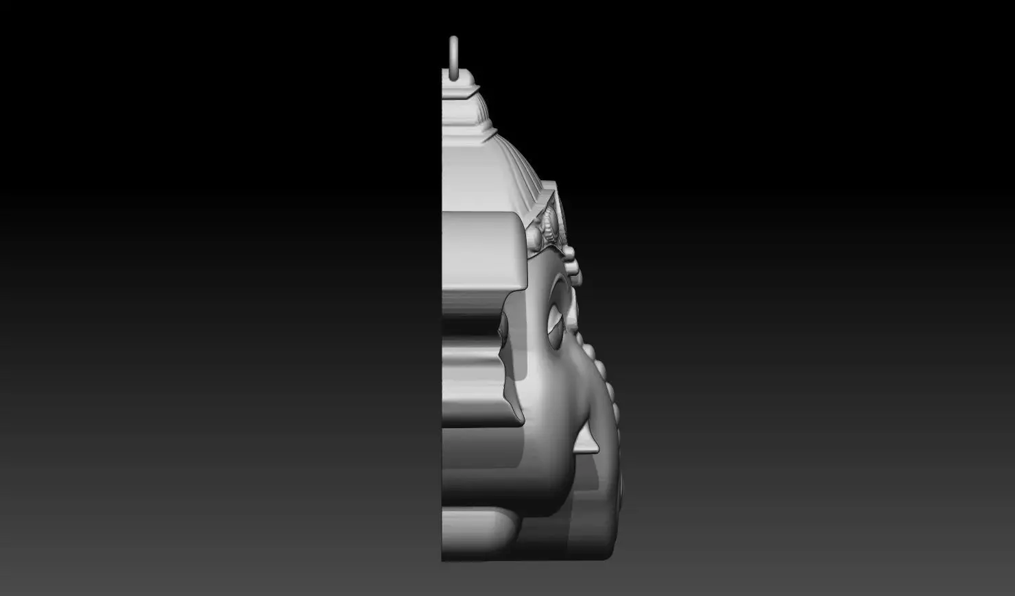 Ganesha God Head 3D Pendant Model 3D print model_9