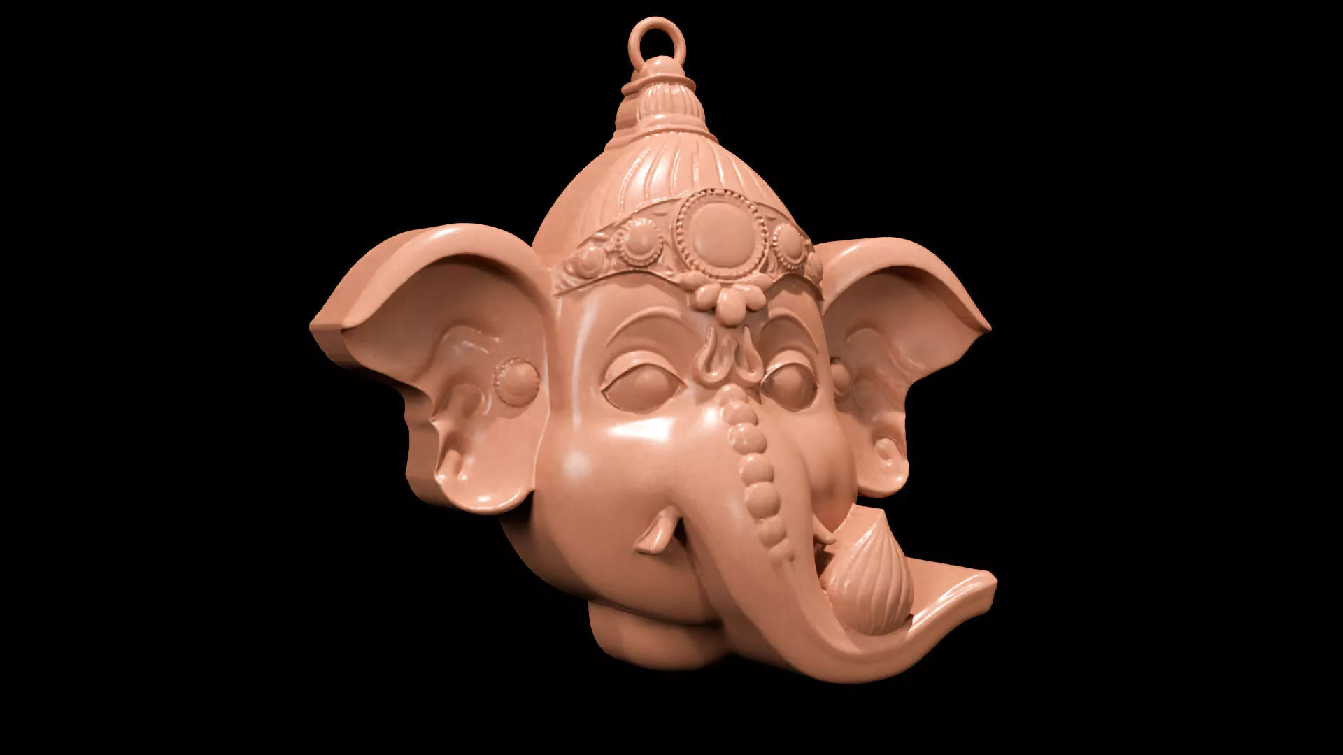 Ganesha God Head 3D Pendant Model 3D print model