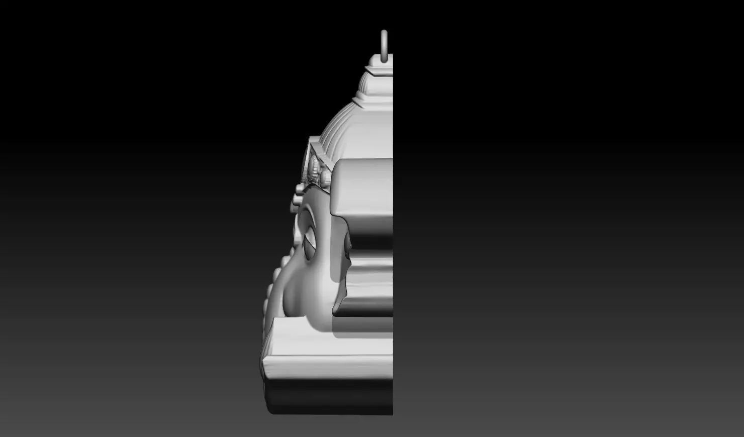 Ganesha God Head 3D Pendant Model 3D print model_6