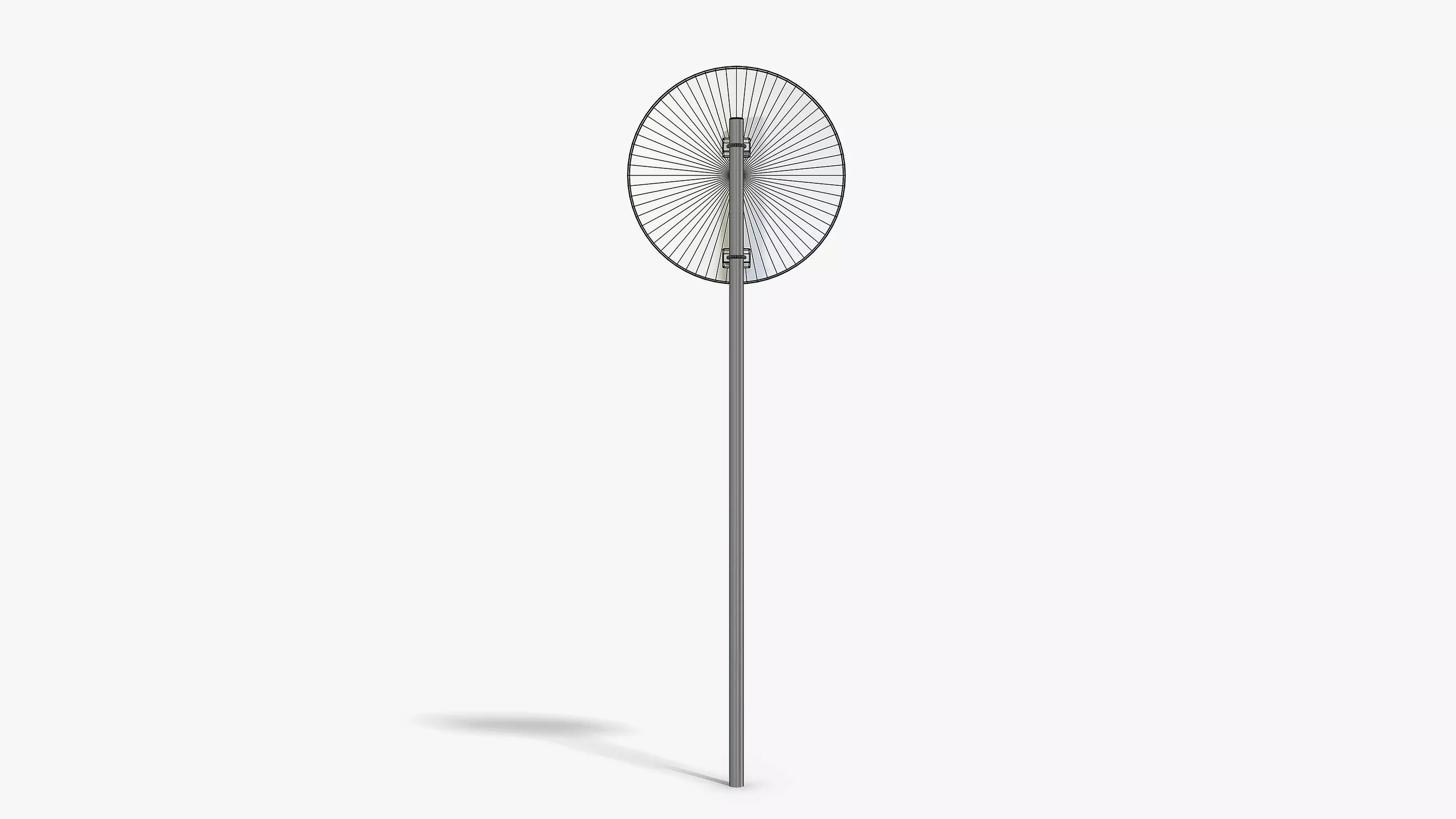 Damaged No Trucks Sign Low-poly 3D model_9