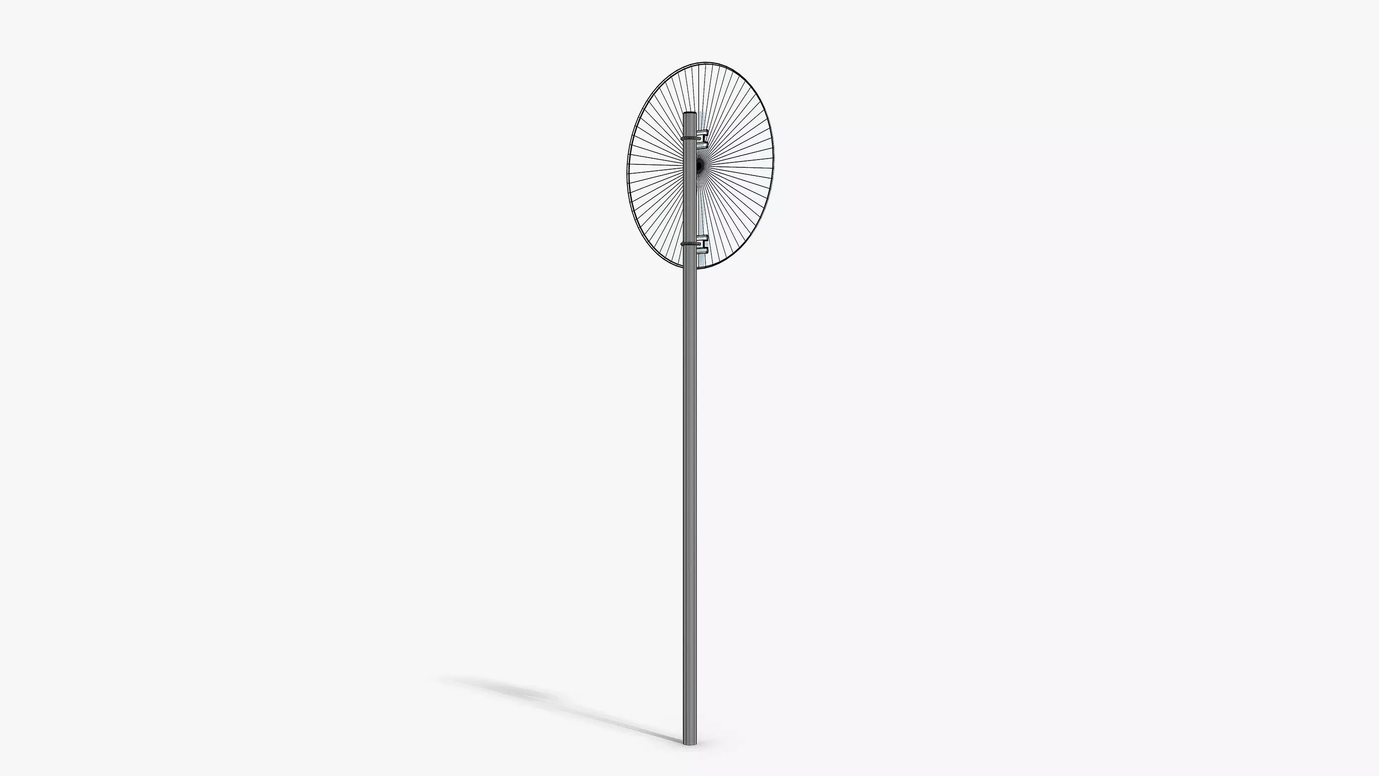 Damaged No Trucks Sign Low-poly 3D model_8