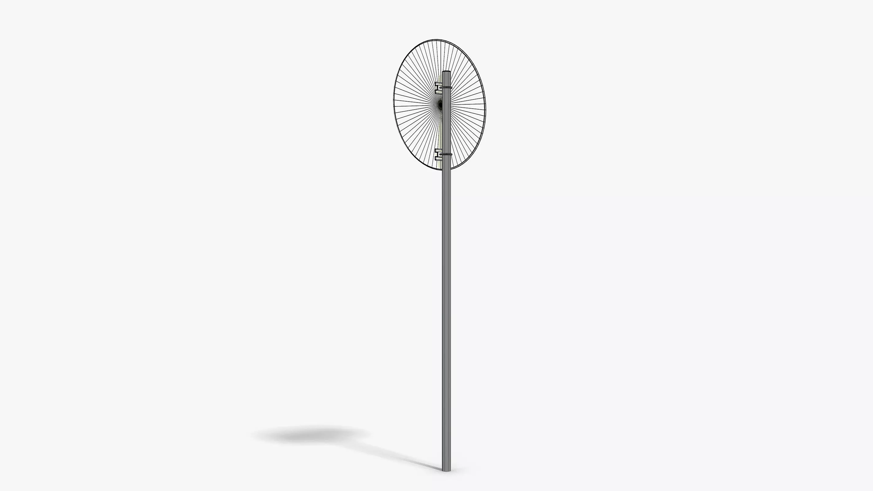 No Trucks Sign Low-poly 3D model_10