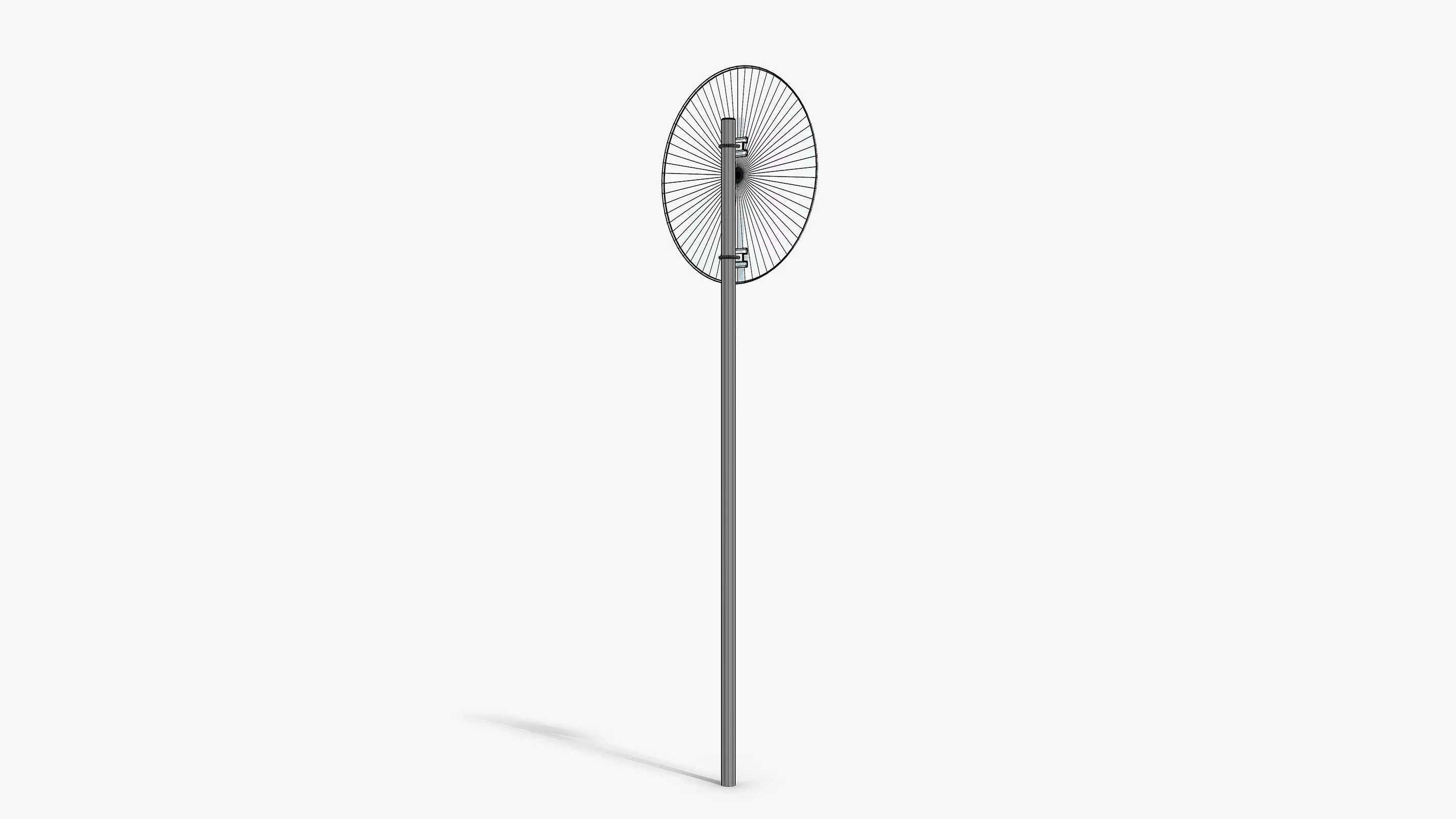 Damaged Speed Limit Sign Low-poly 3D model_8