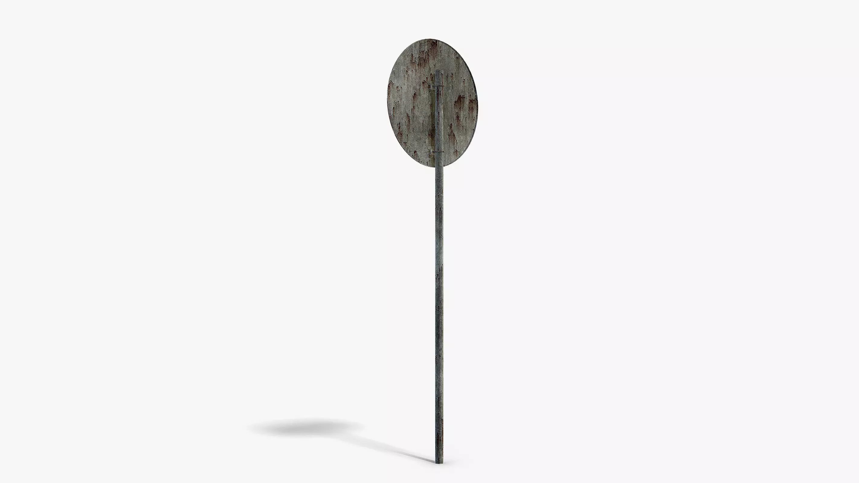 Damaged Speed Limit Sign Low-poly 3D model_4