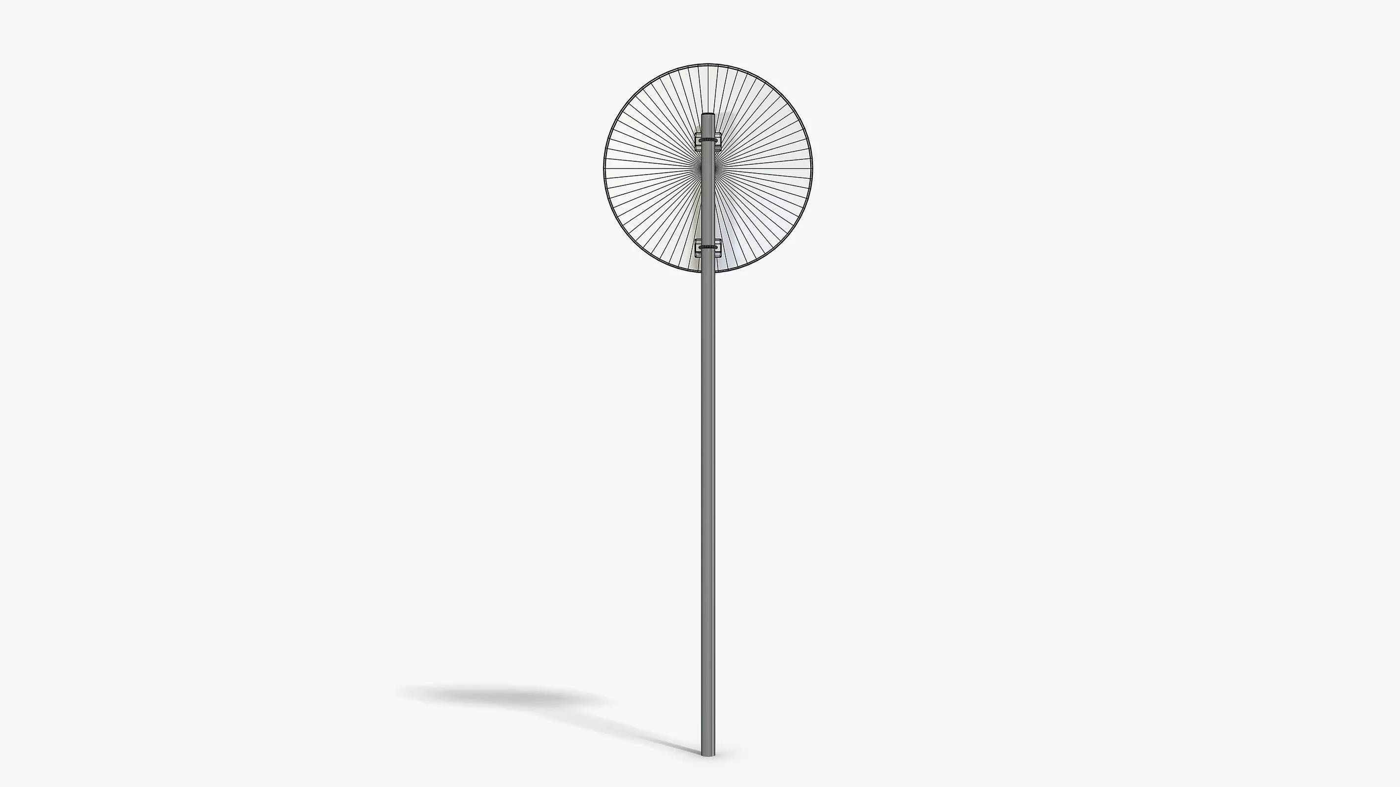 Damaged Speed Limit Sign Low-poly 3D model_9