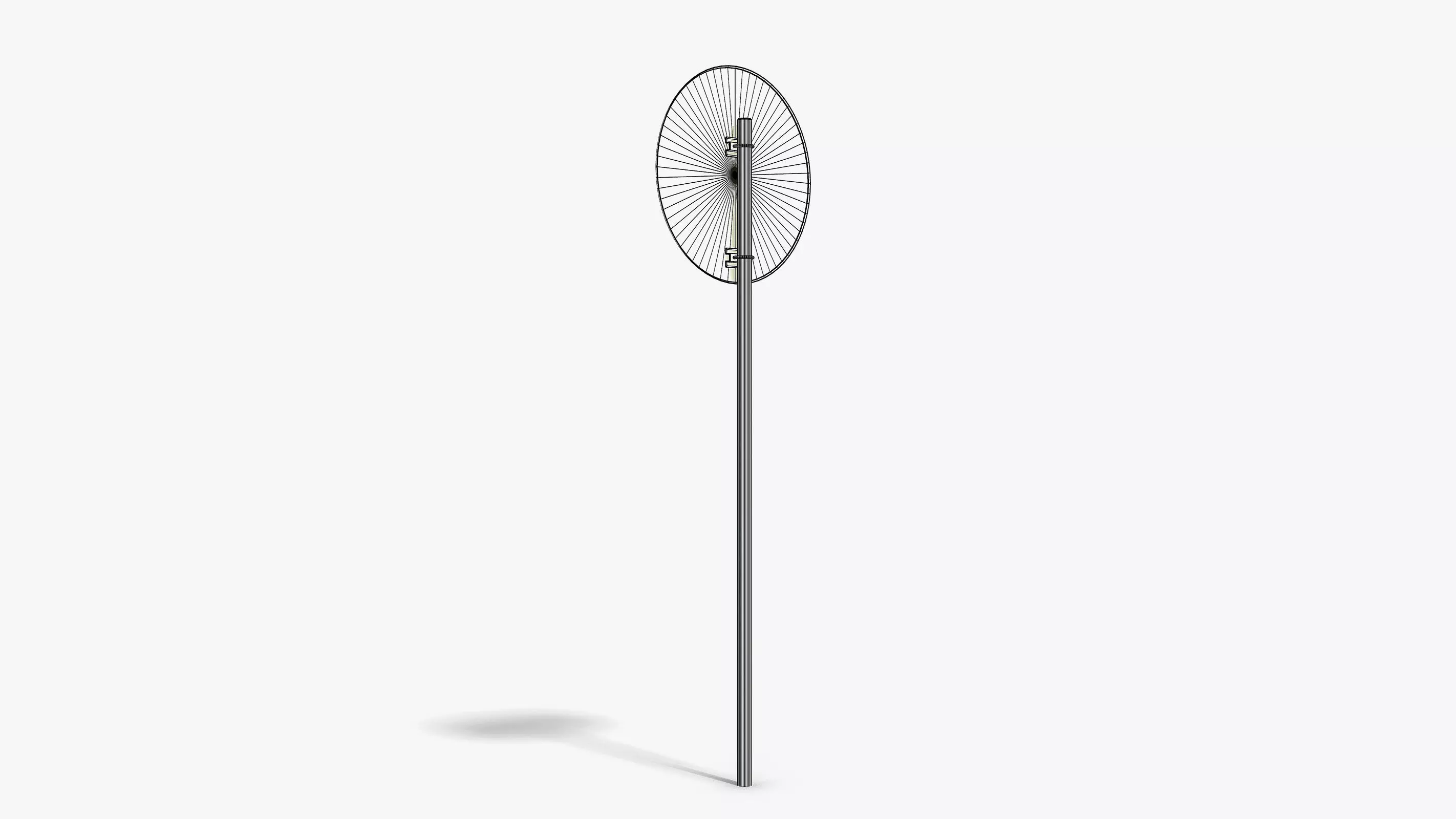 Speed Limit Sign Low-poly 3D model_10