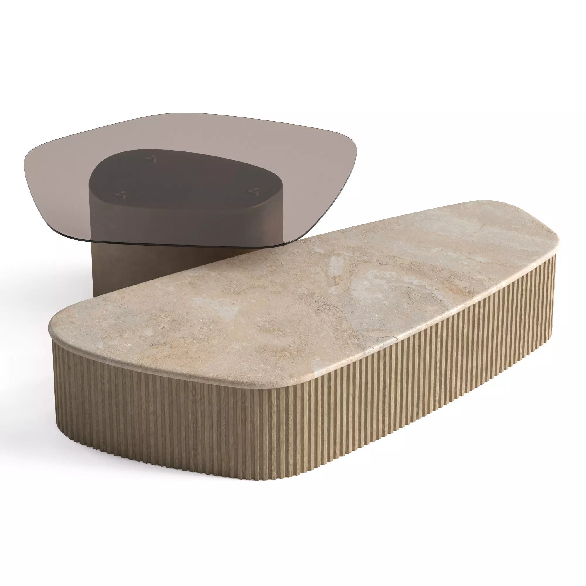 Meroni and Colzani Capri Maiori coffee tables 3D model_5