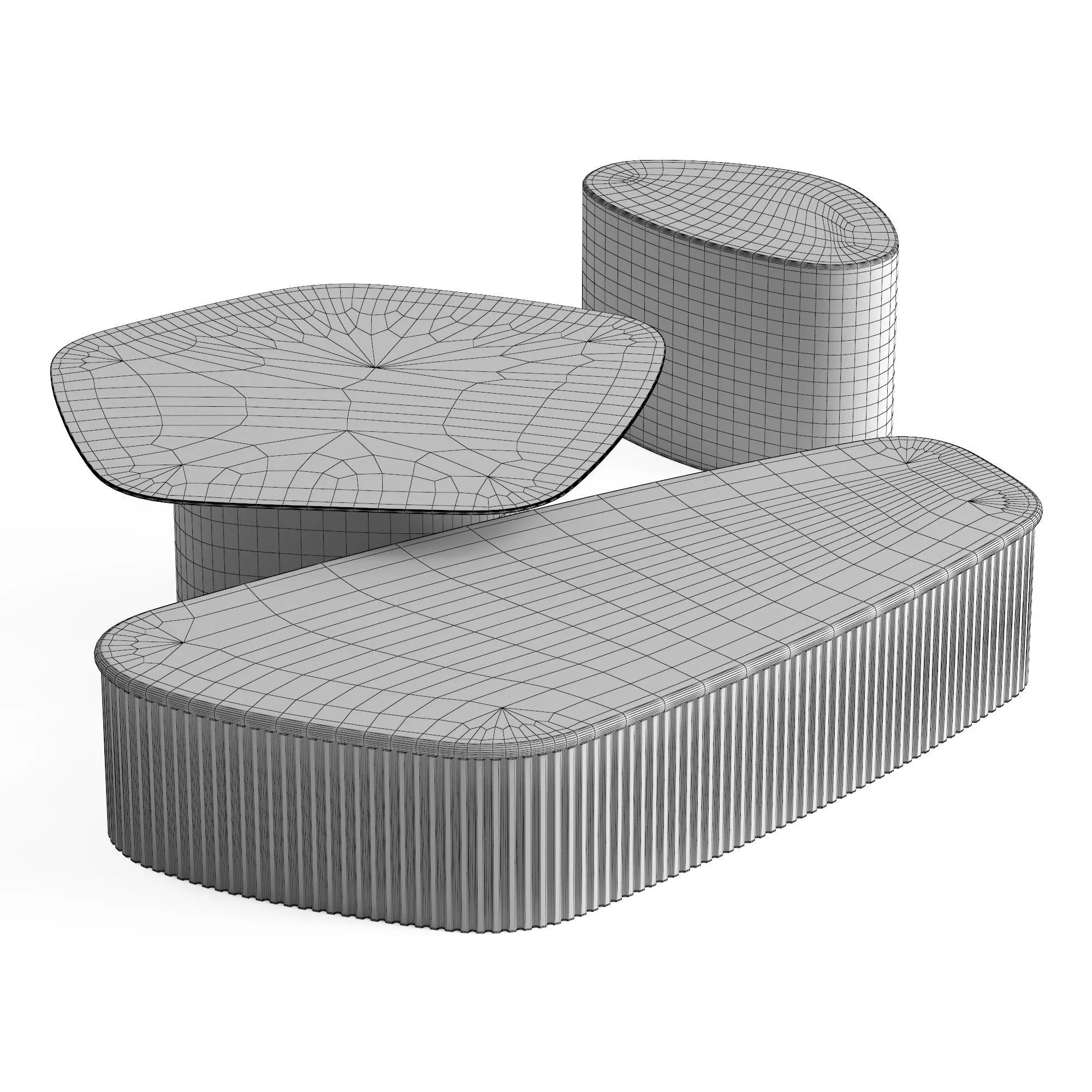 Meroni and Colzani Capri Maiori coffee tables 3D model_6