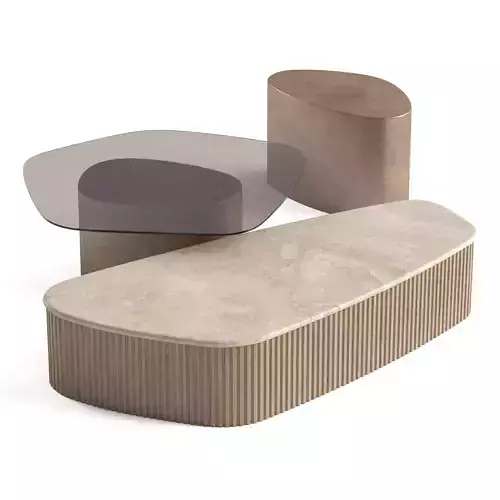 Meroni and Colzani Capri Maiori coffee tables 3D model
