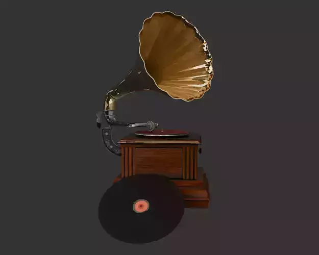 Gramophone with disc
