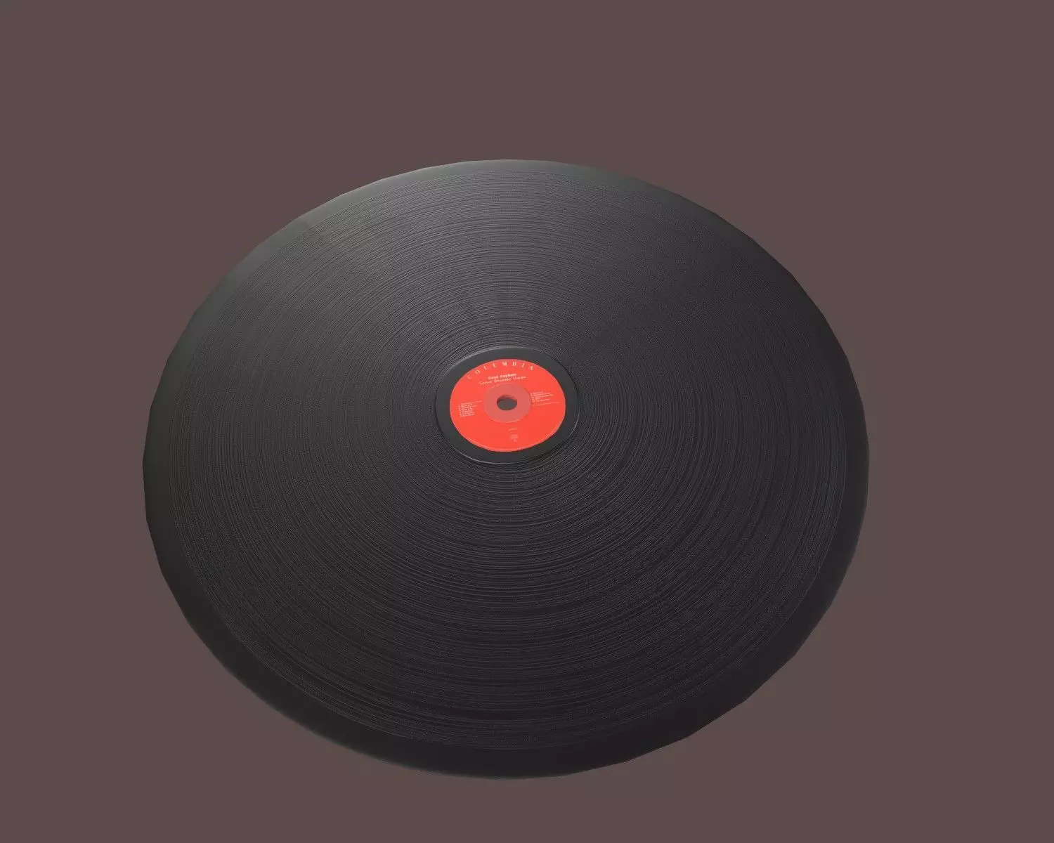 Gramophone with disc Low-poly 3D model_5