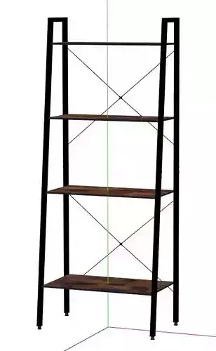 4 Tier Rustic Ladder Bookshelf