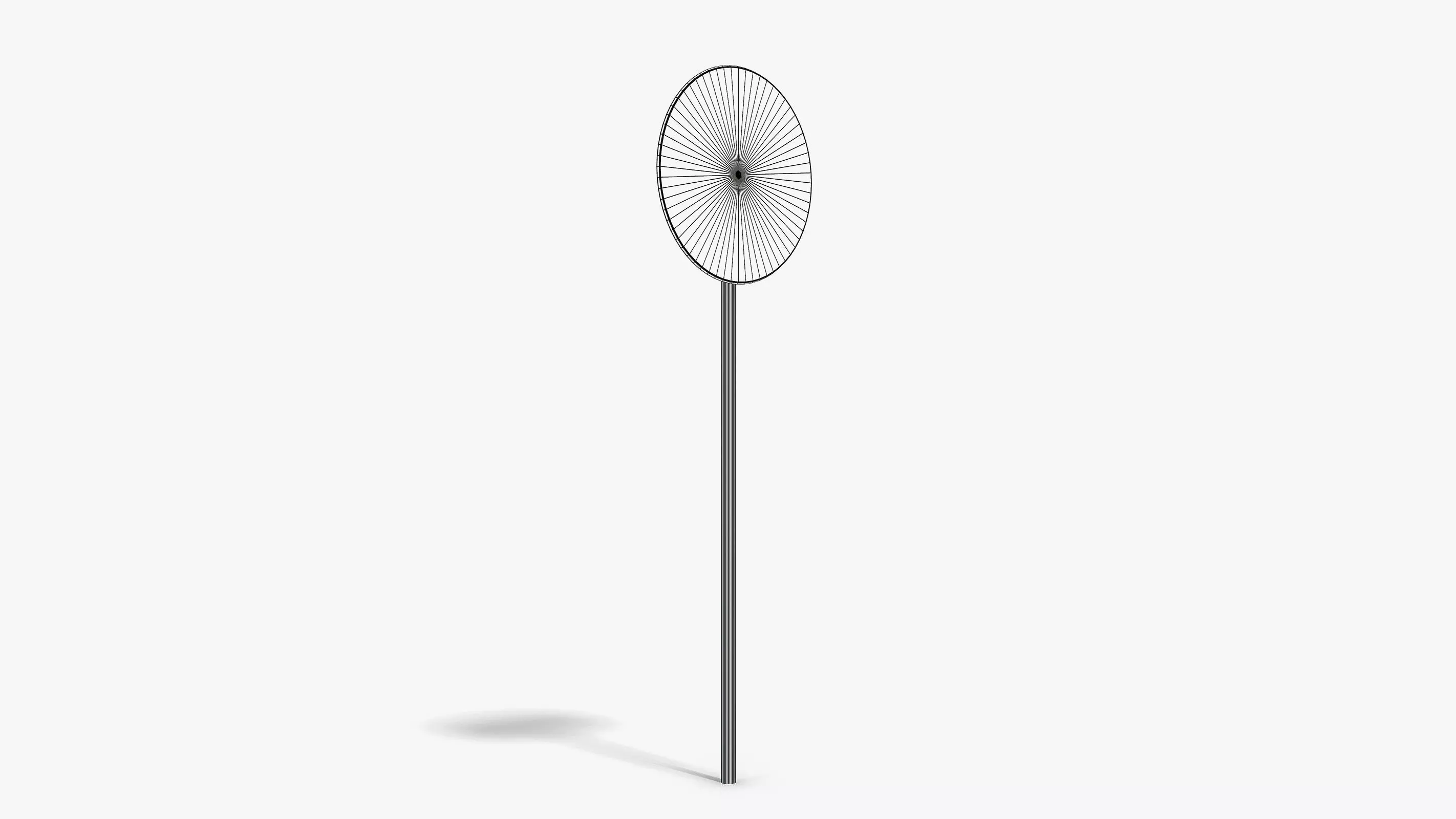 Railroad Sign Low-poly 3D model_7