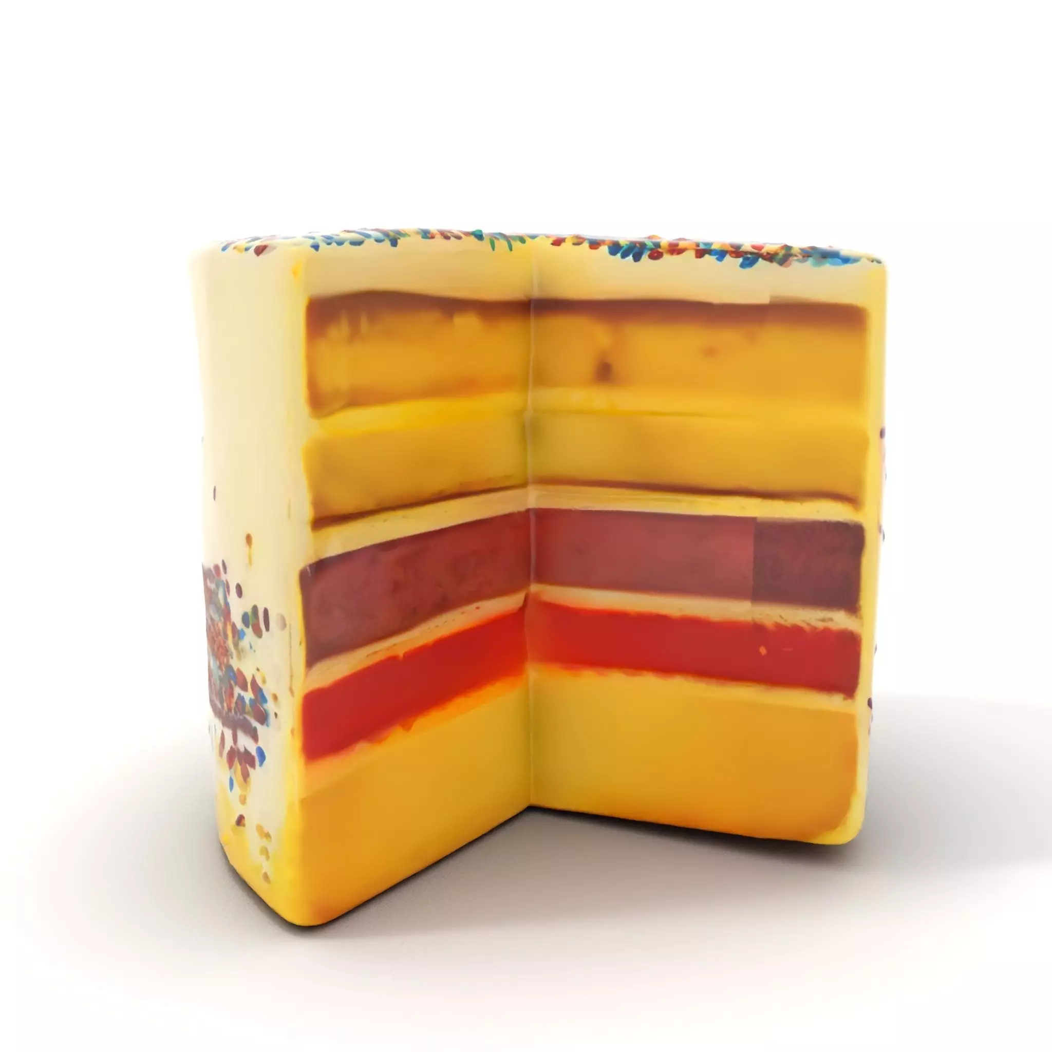 Rainbow Sprinkle Cake model pack Low-poly 3D model_0