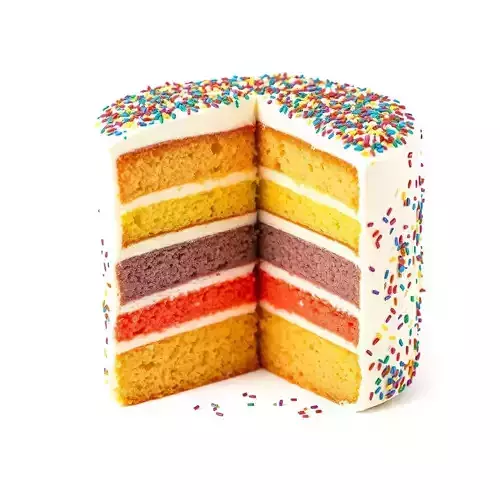 Rainbow Sprinkle Cake model pack Low-poly 3D model 2