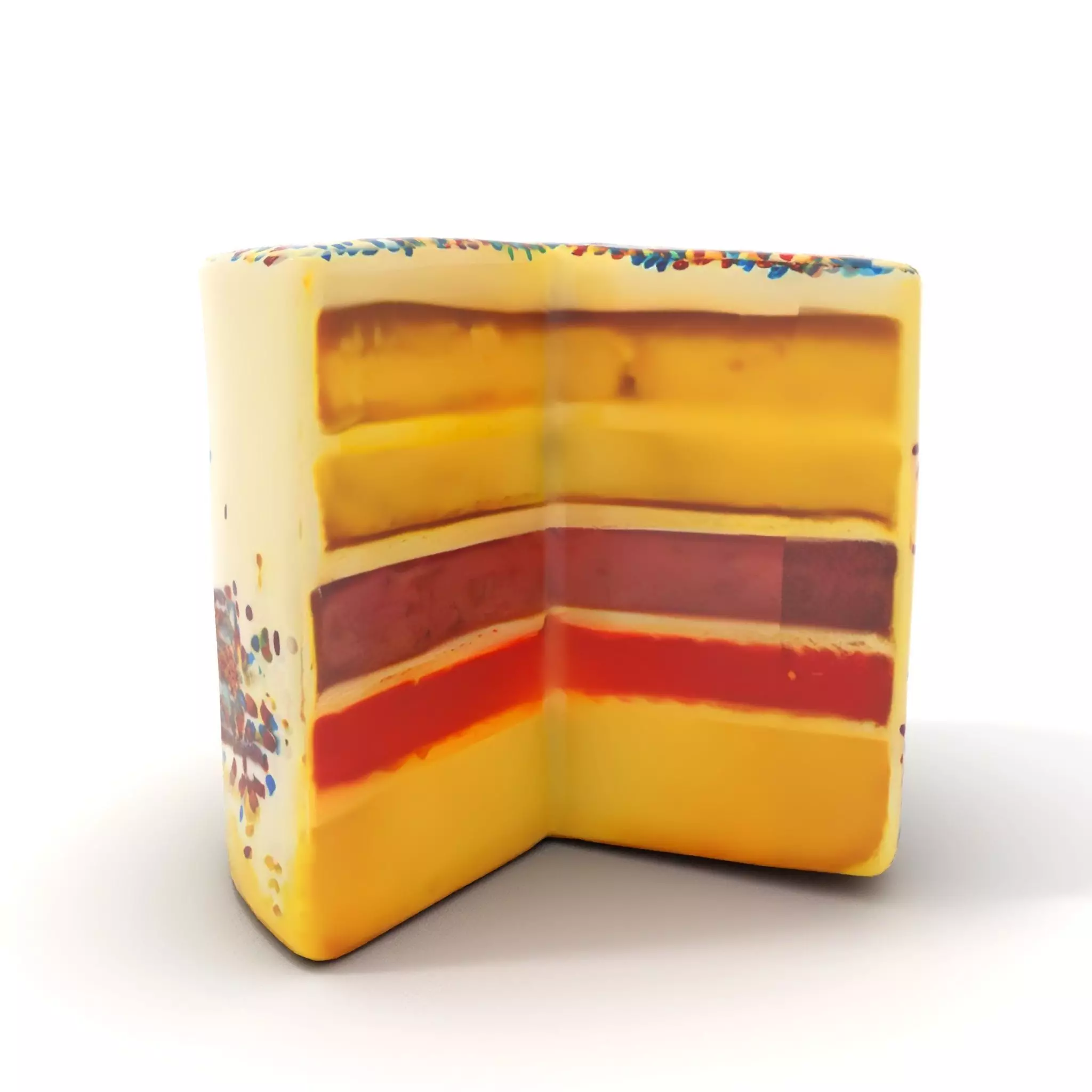 Rainbow Sprinkle Cake model pack Low-poly 3D model_12