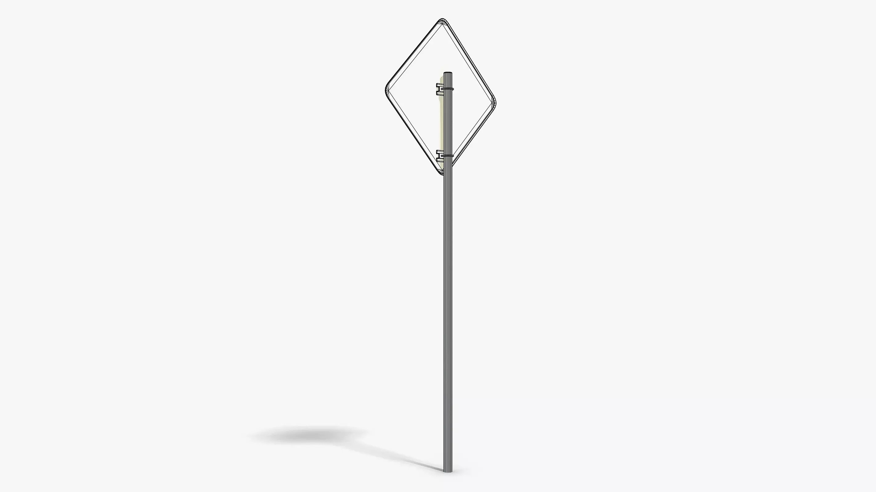 Pedestrian Sign Low-poly 3D model_10