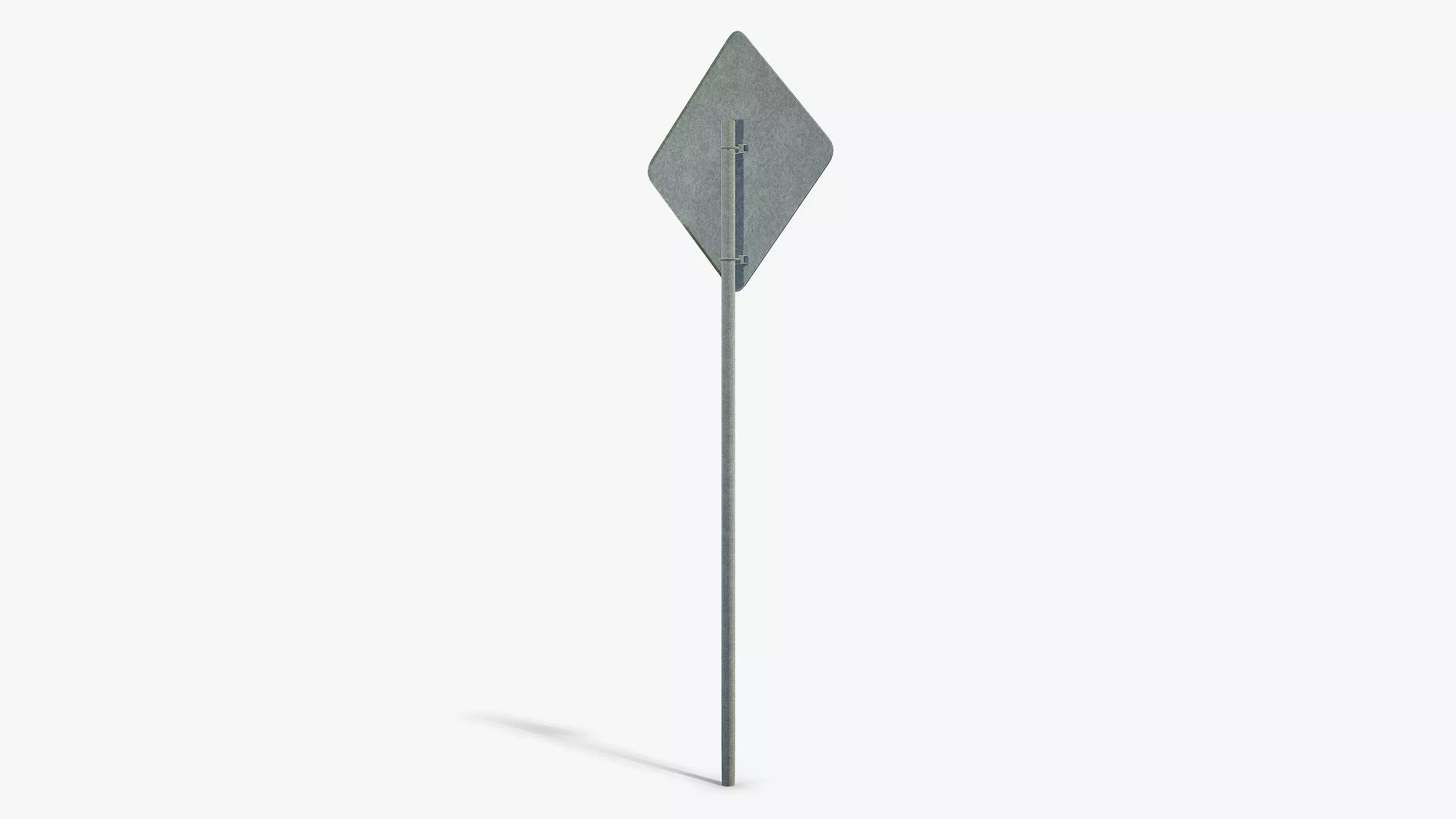Pedestrian Sign Low-poly 3D model_2