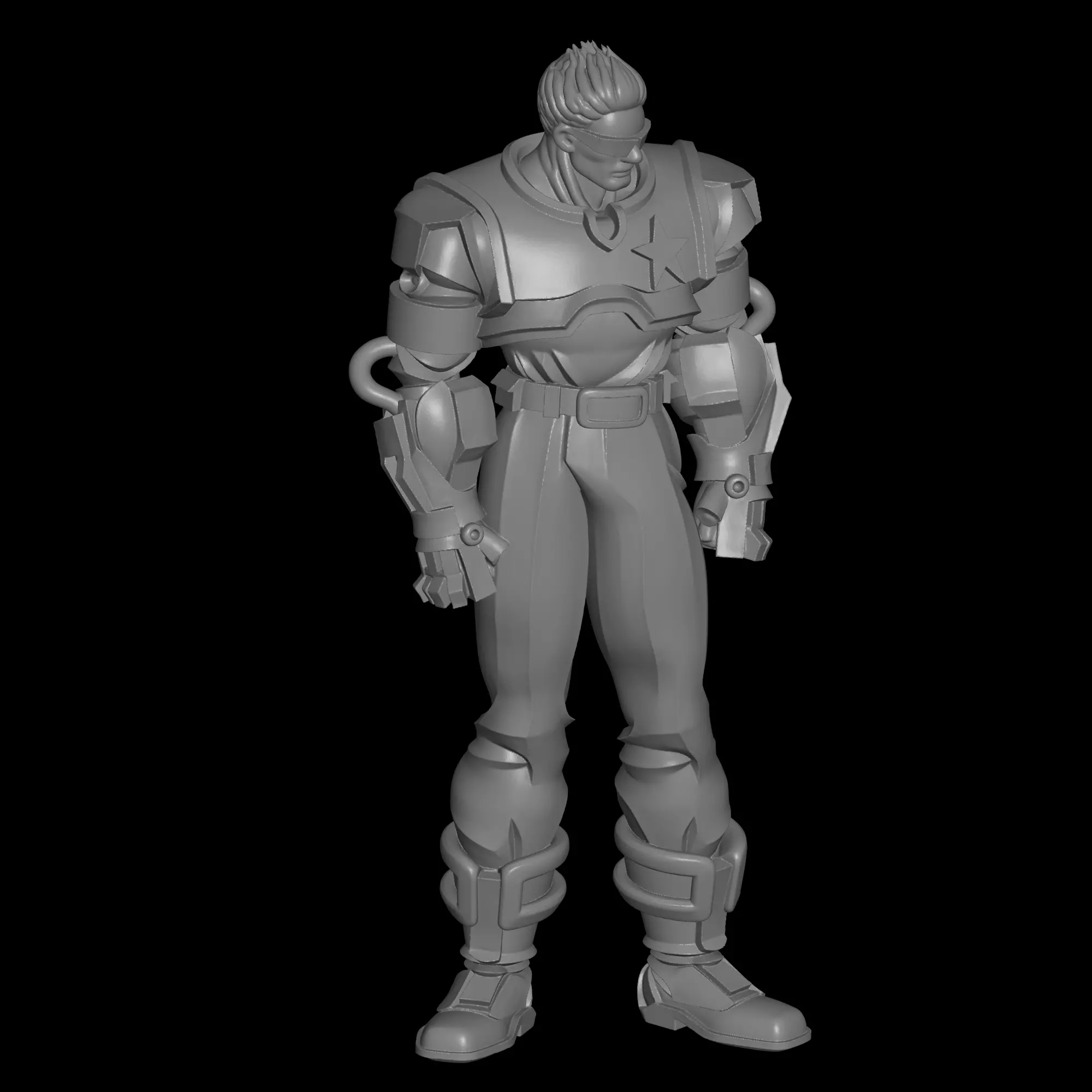 Captain commando character 3D print model_0
