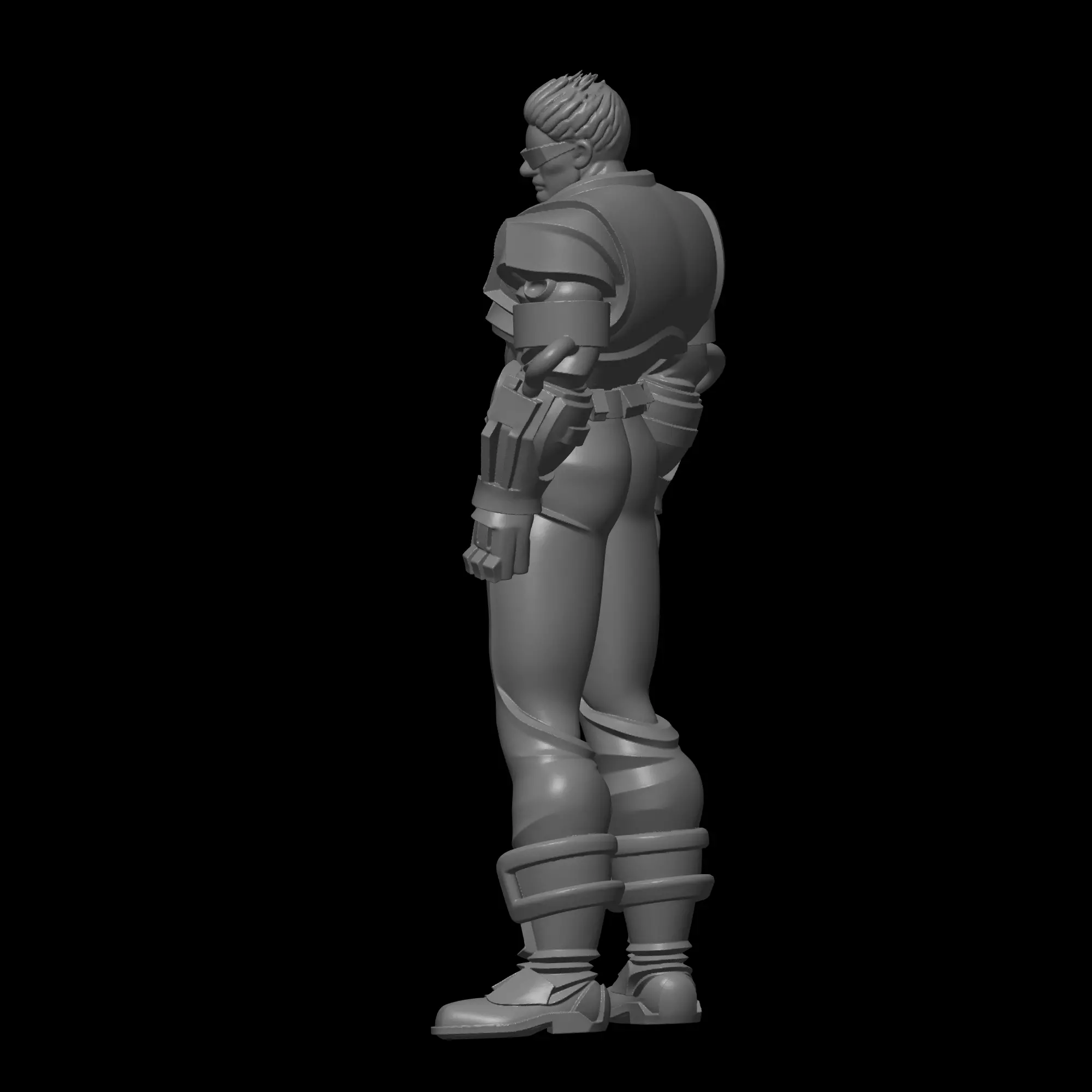 Captain commando character 3D print model_2
