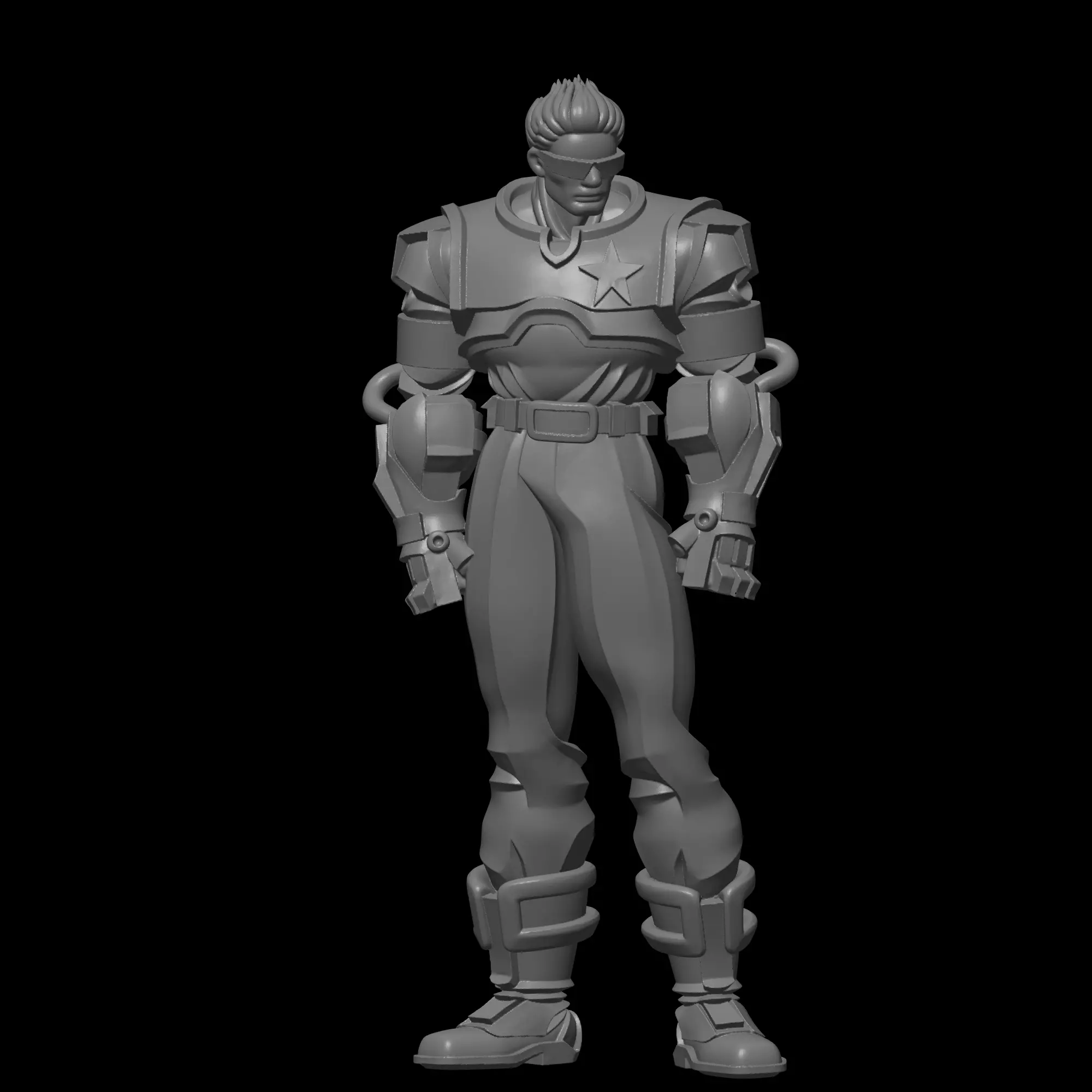 Captain commando character 3D print model_1