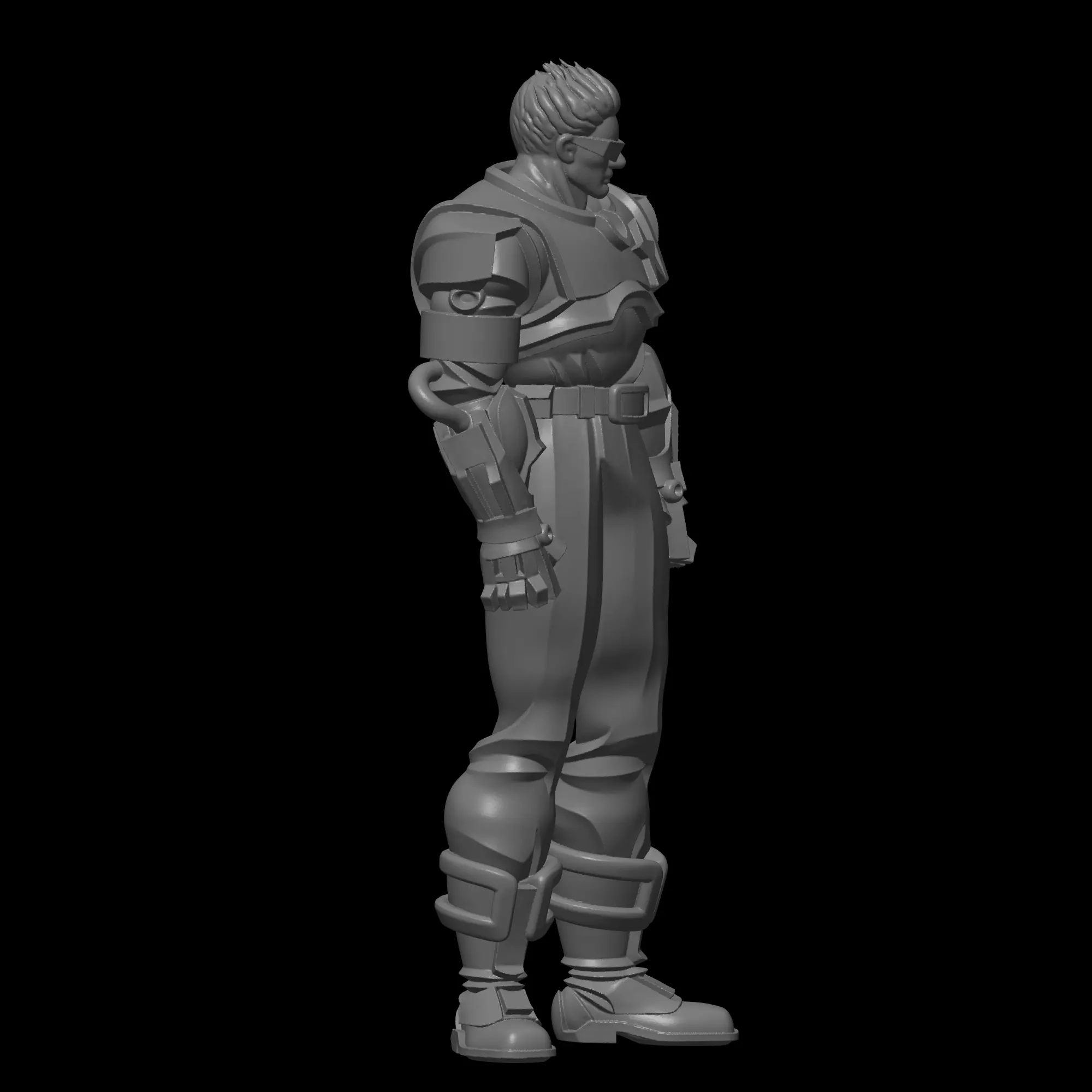 Captain commando character 3D print model_3