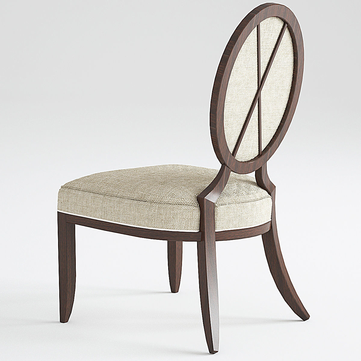 Baker Oval X Back Dining Side Chair 3d Printable Model 2 Baker Oval X Back Dining Side Chair Encircle Table 3d Model Max Obj Stl Mtl