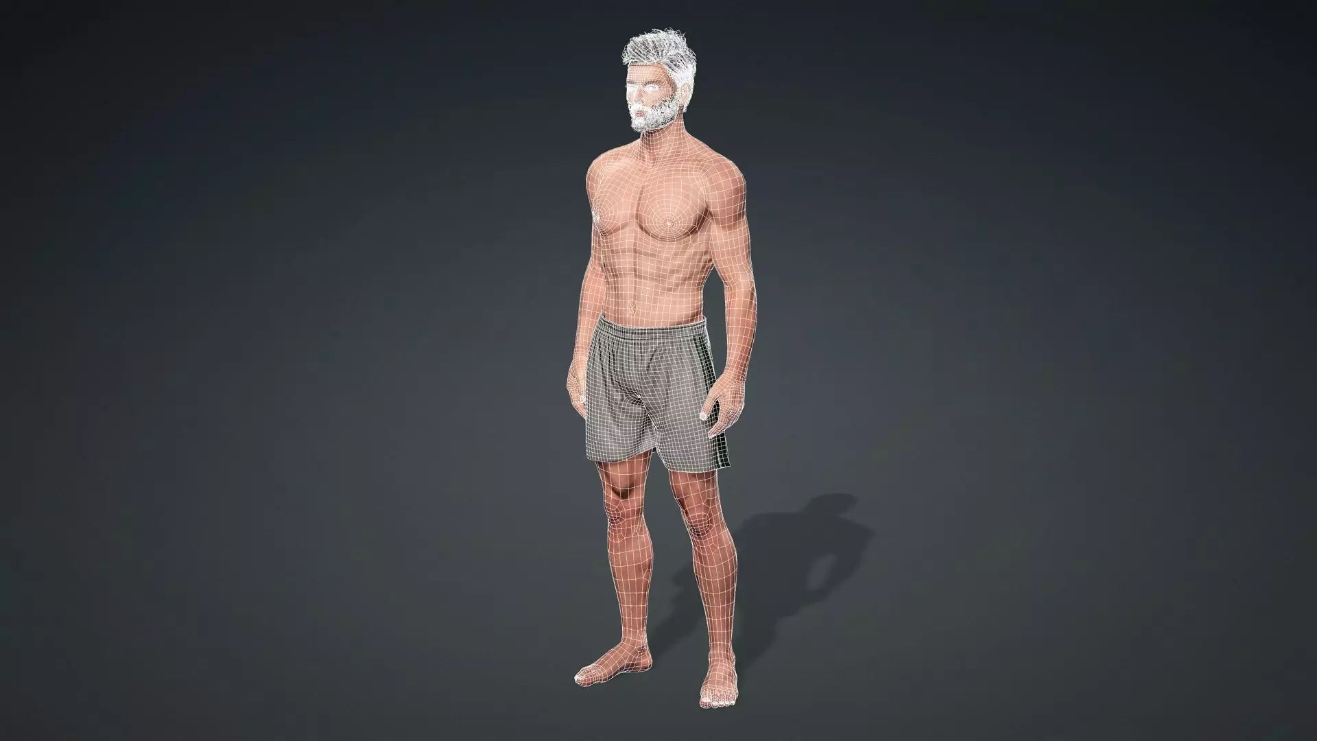 Muscular Male 3D Character Model 3D model_21