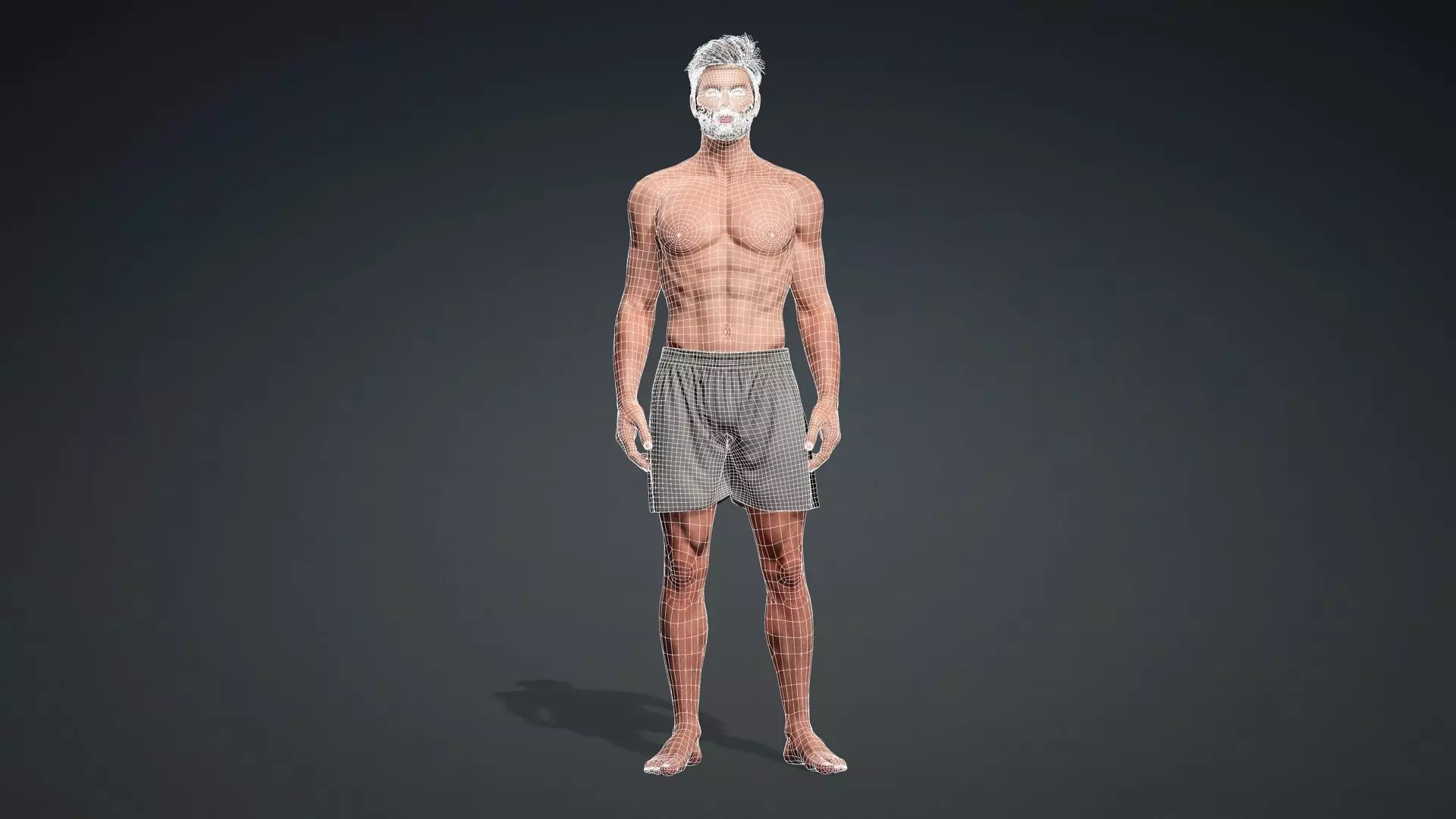 Muscular Male 3D Character Model 3D model_12
