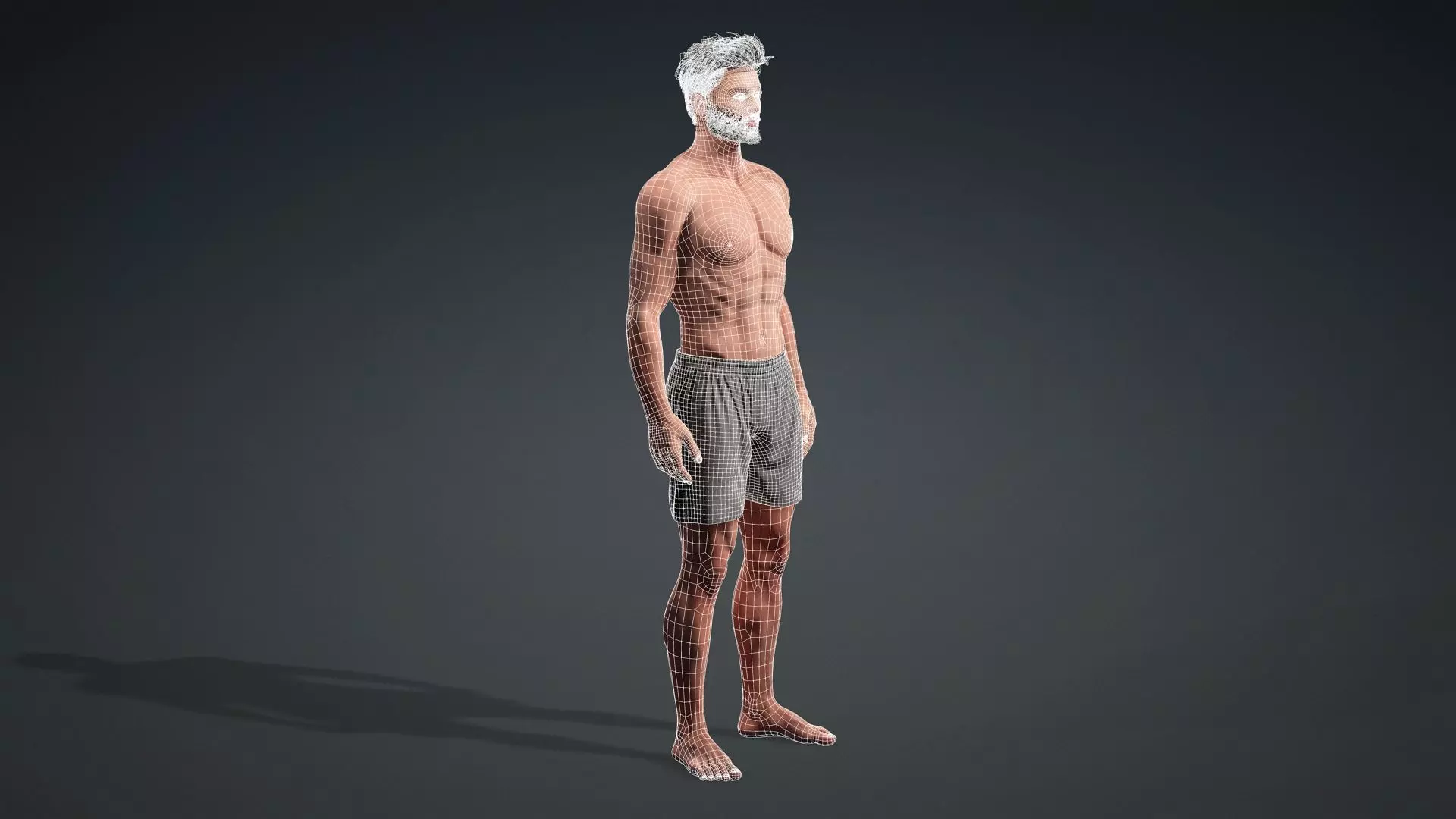 Muscular Male 3D Character Model 3D model_20