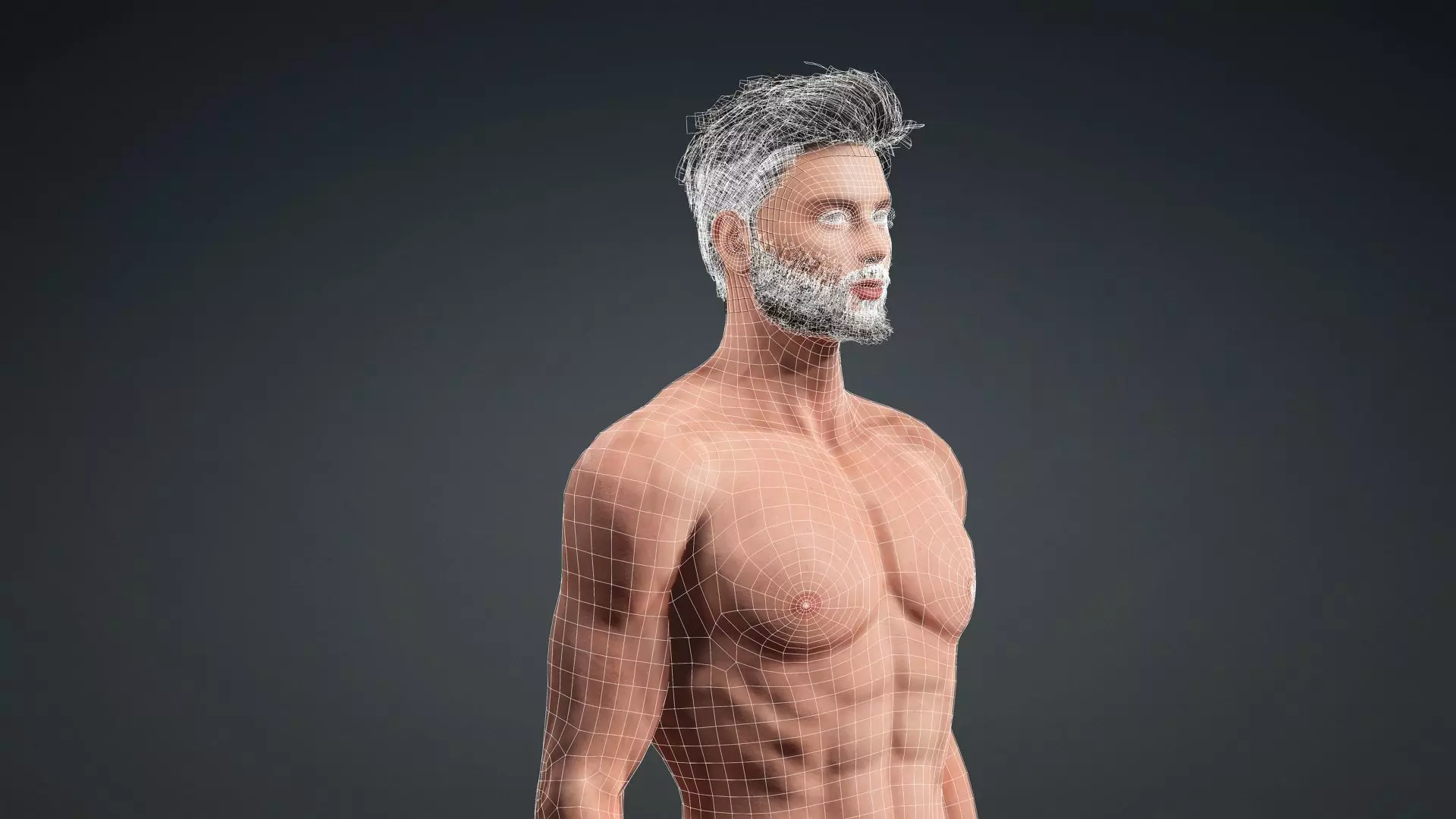 Muscular Male 3D Character Model 3D model_19