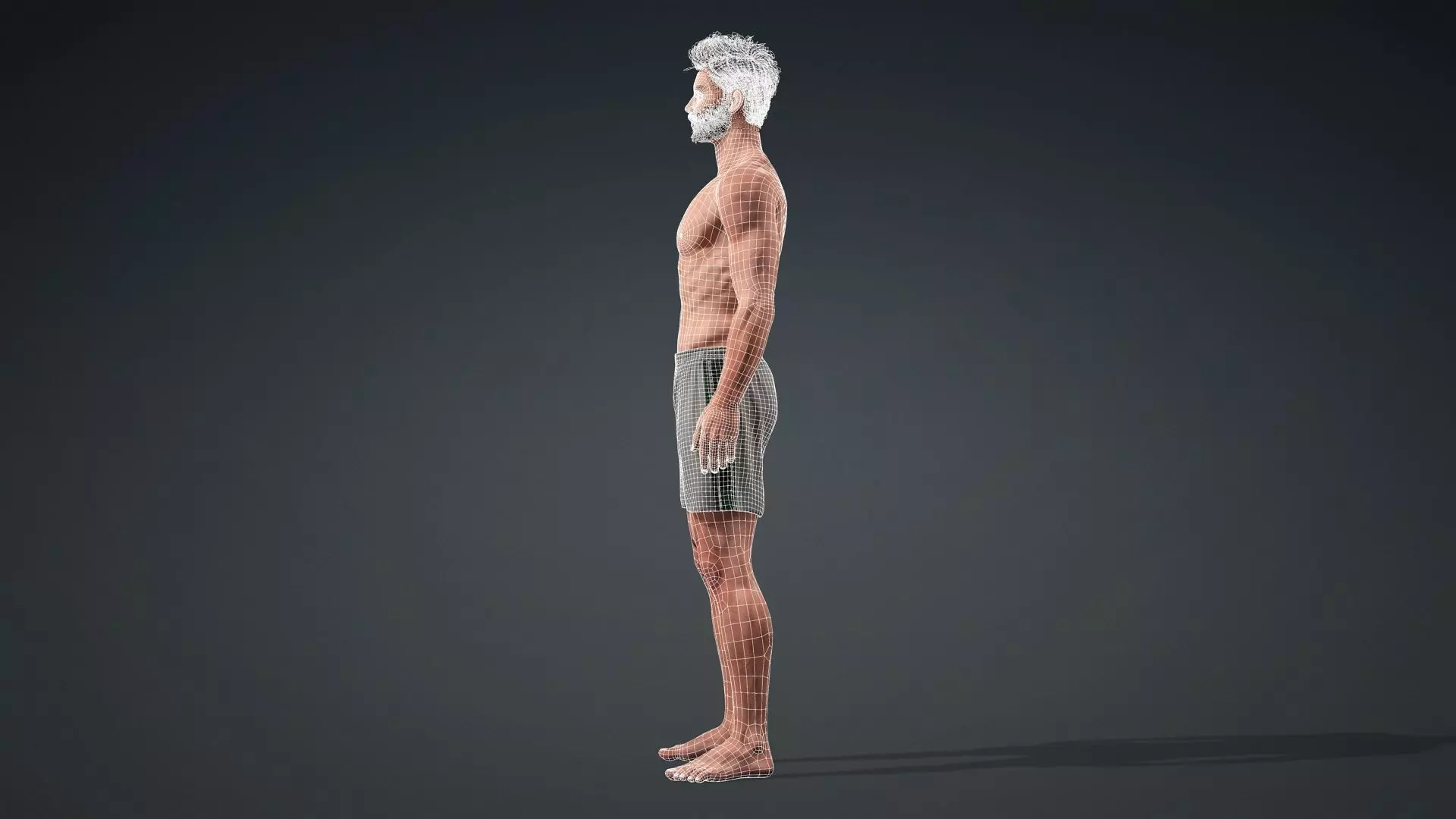 Muscular Male 3D Character Model 3D model_14