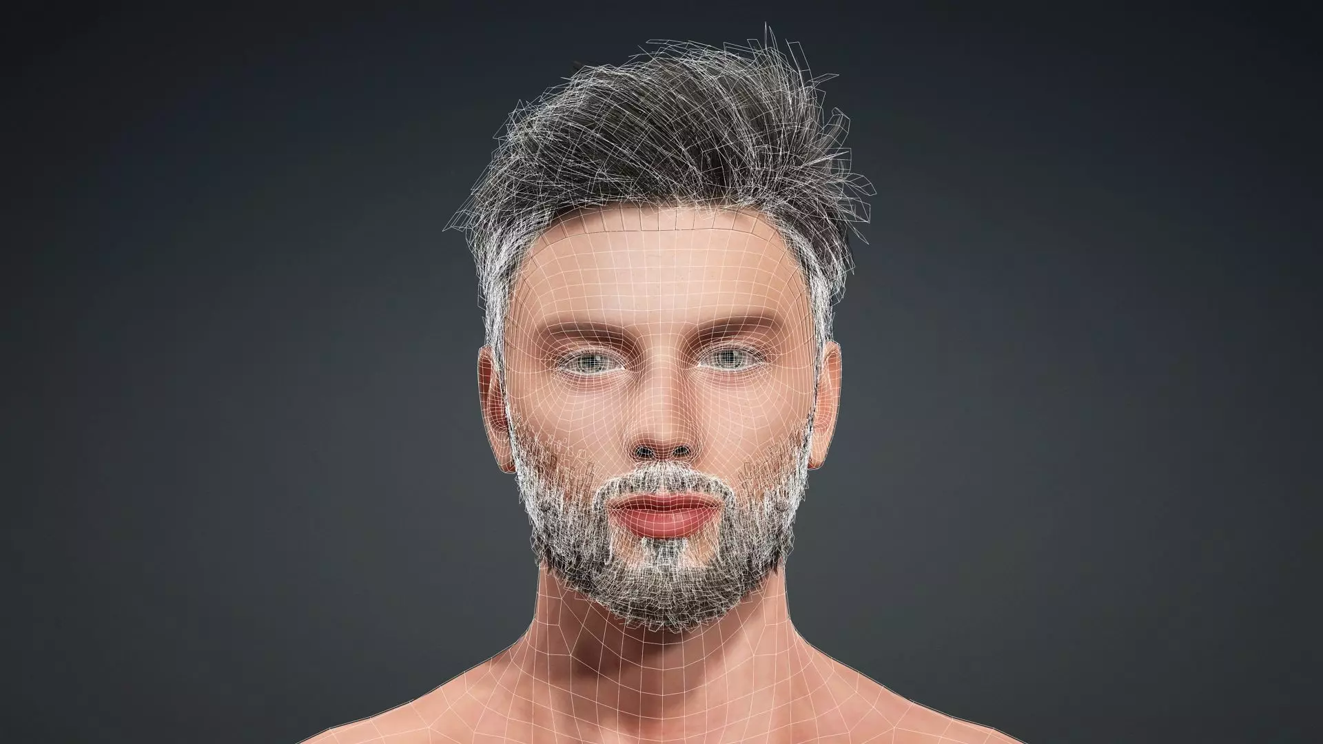 Muscular Male 3D Character Model 3D model_17