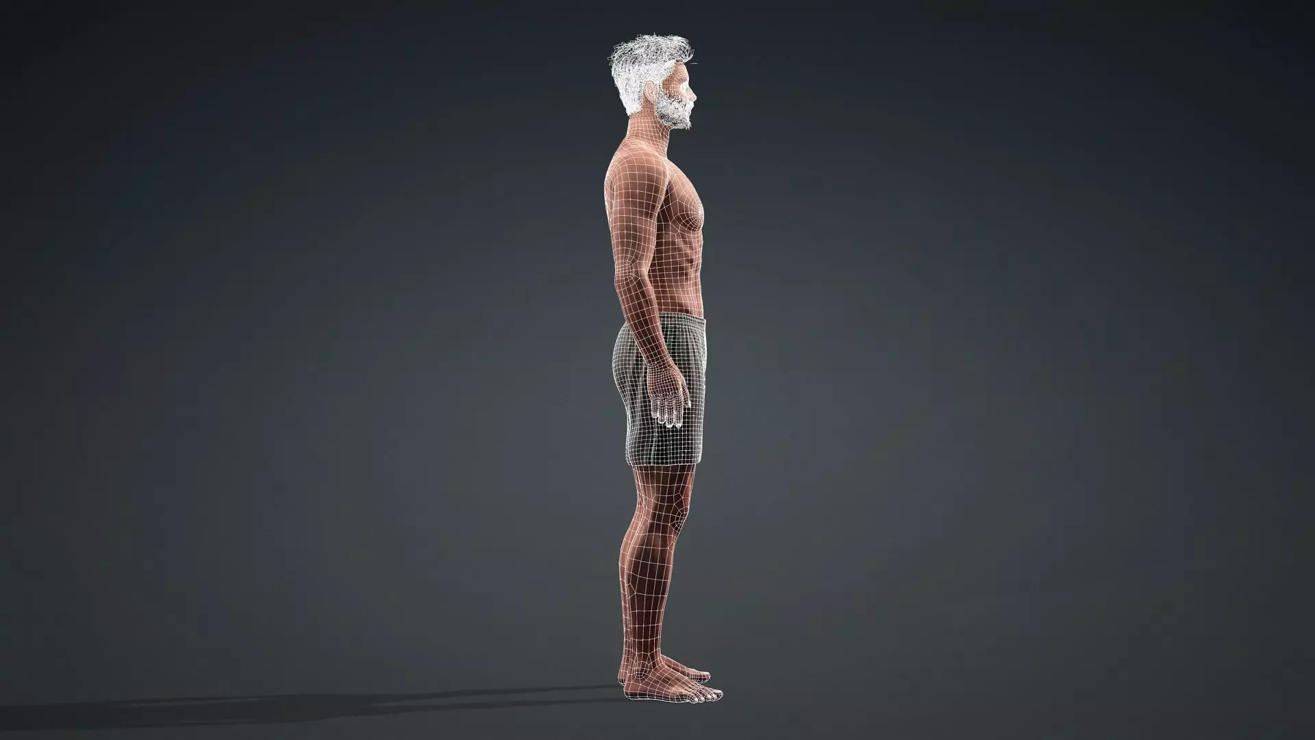 Muscular Male 3D Character Model 3D model_13