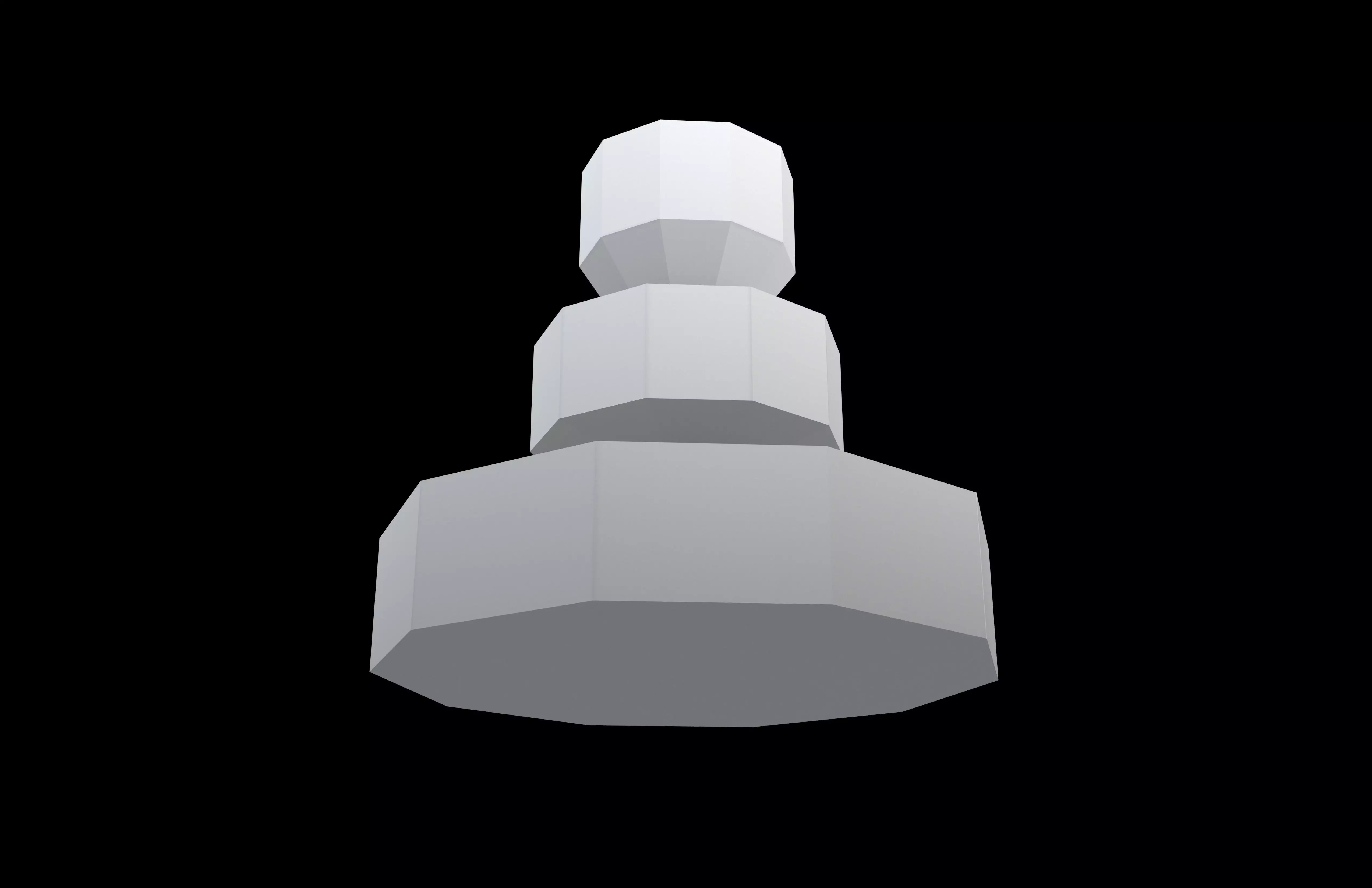 Fountain v1 001 Low-poly 3D model_1