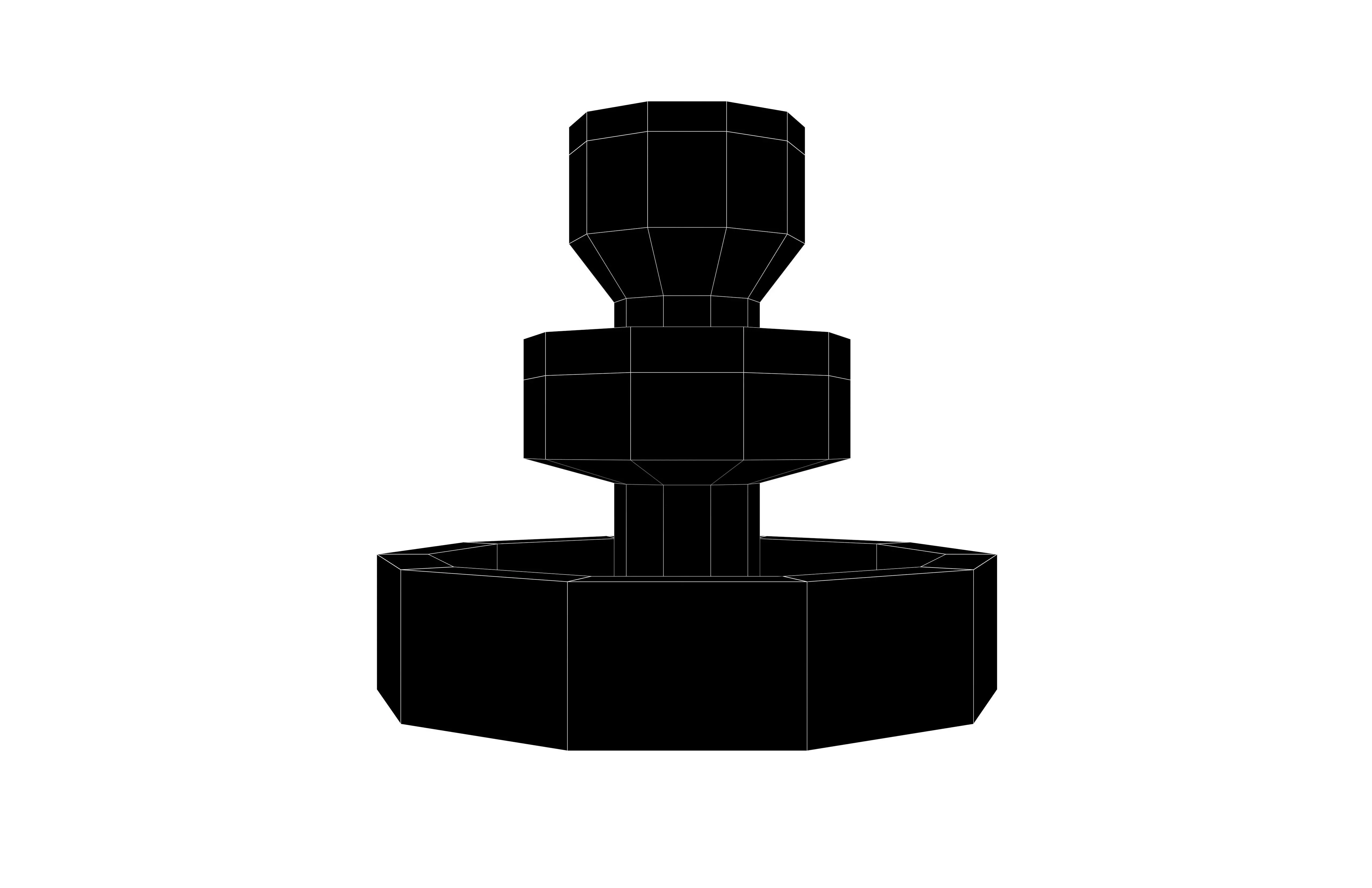 Fountain v1 001 Low-poly 3D model_5