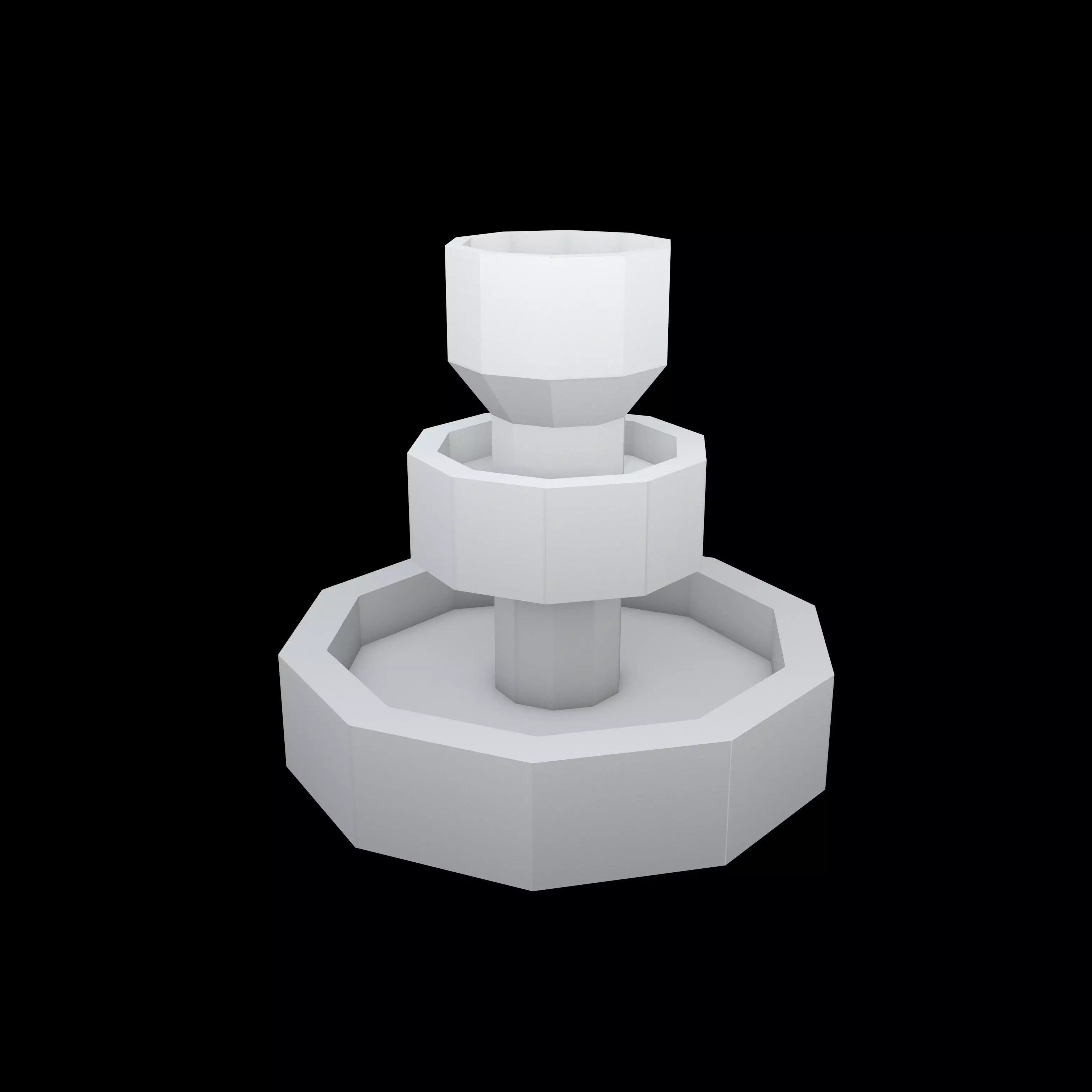 Fountain v1 001 Low-poly 3D model_0