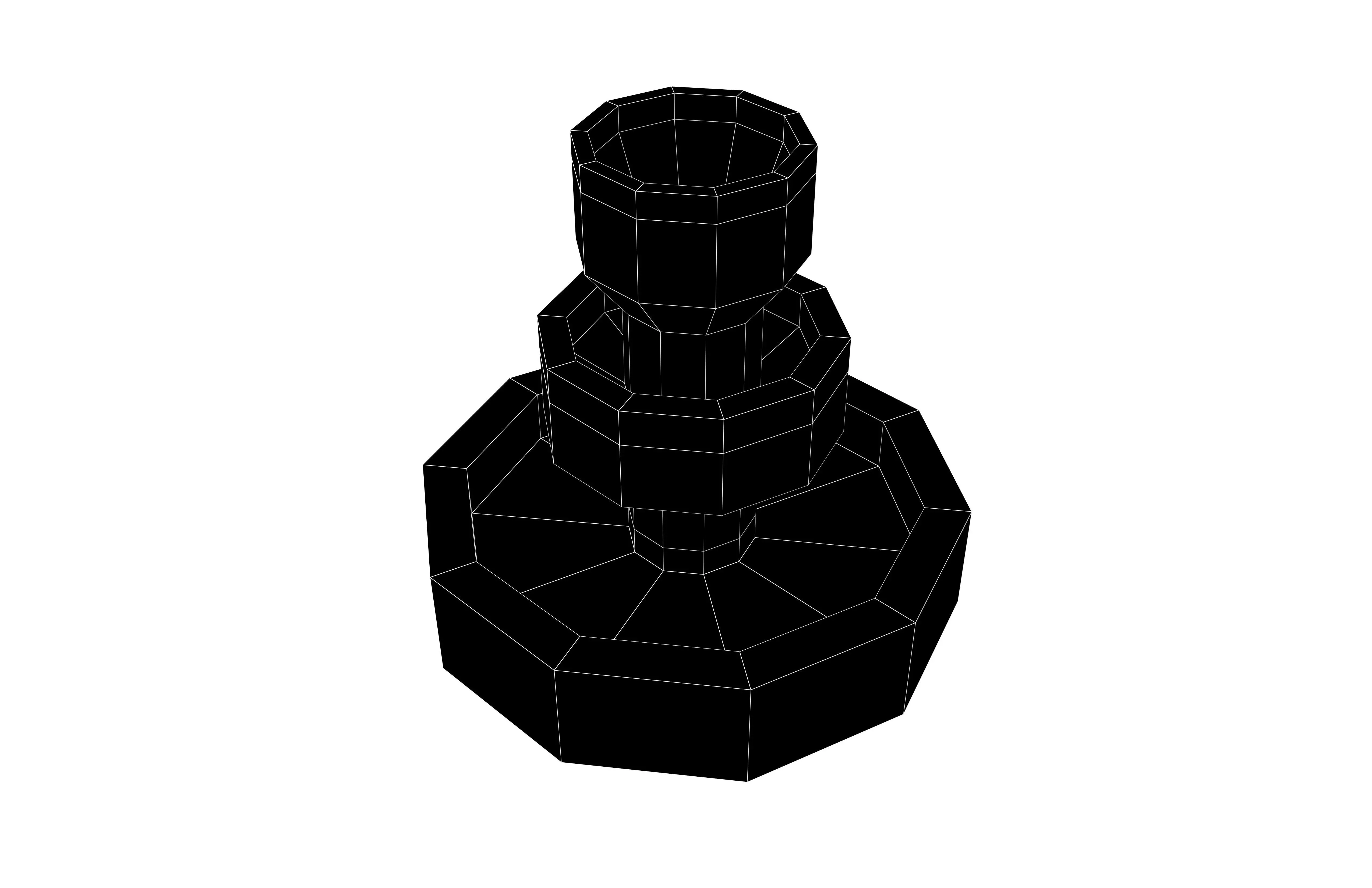 Fountain v1 001 Low-poly 3D model_6