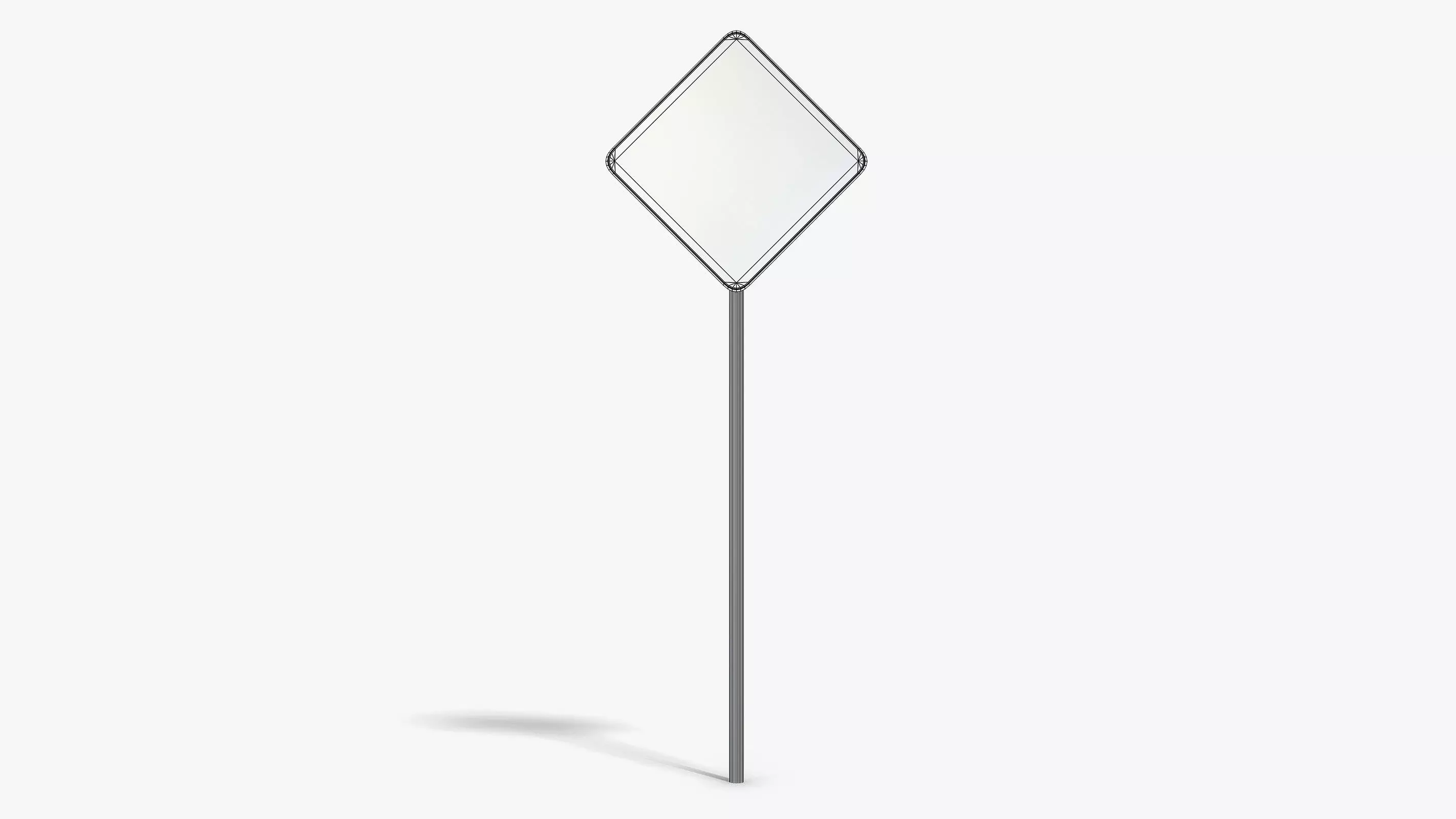 Damaged Tunnel Sign Low-poly 3D model_6