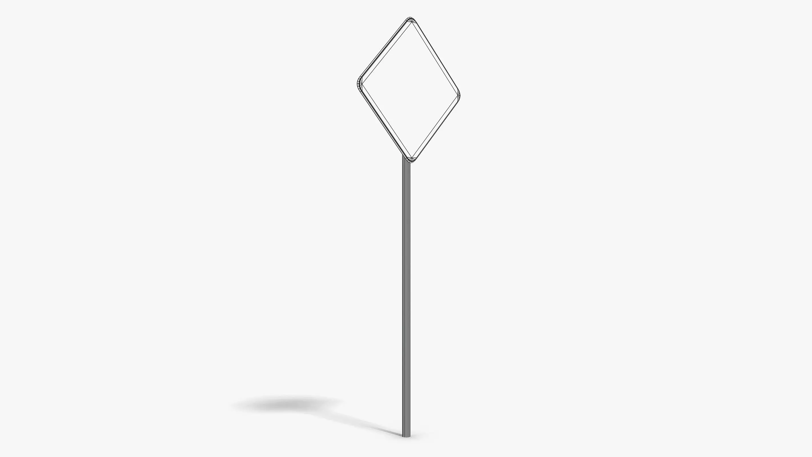 Damaged Tunnel Sign Low-poly 3D model_7