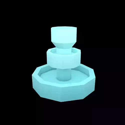 Fountain v1 002 Low-poly 3D model