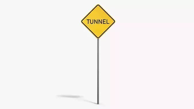Tunnel Sign Low-poly 3D model