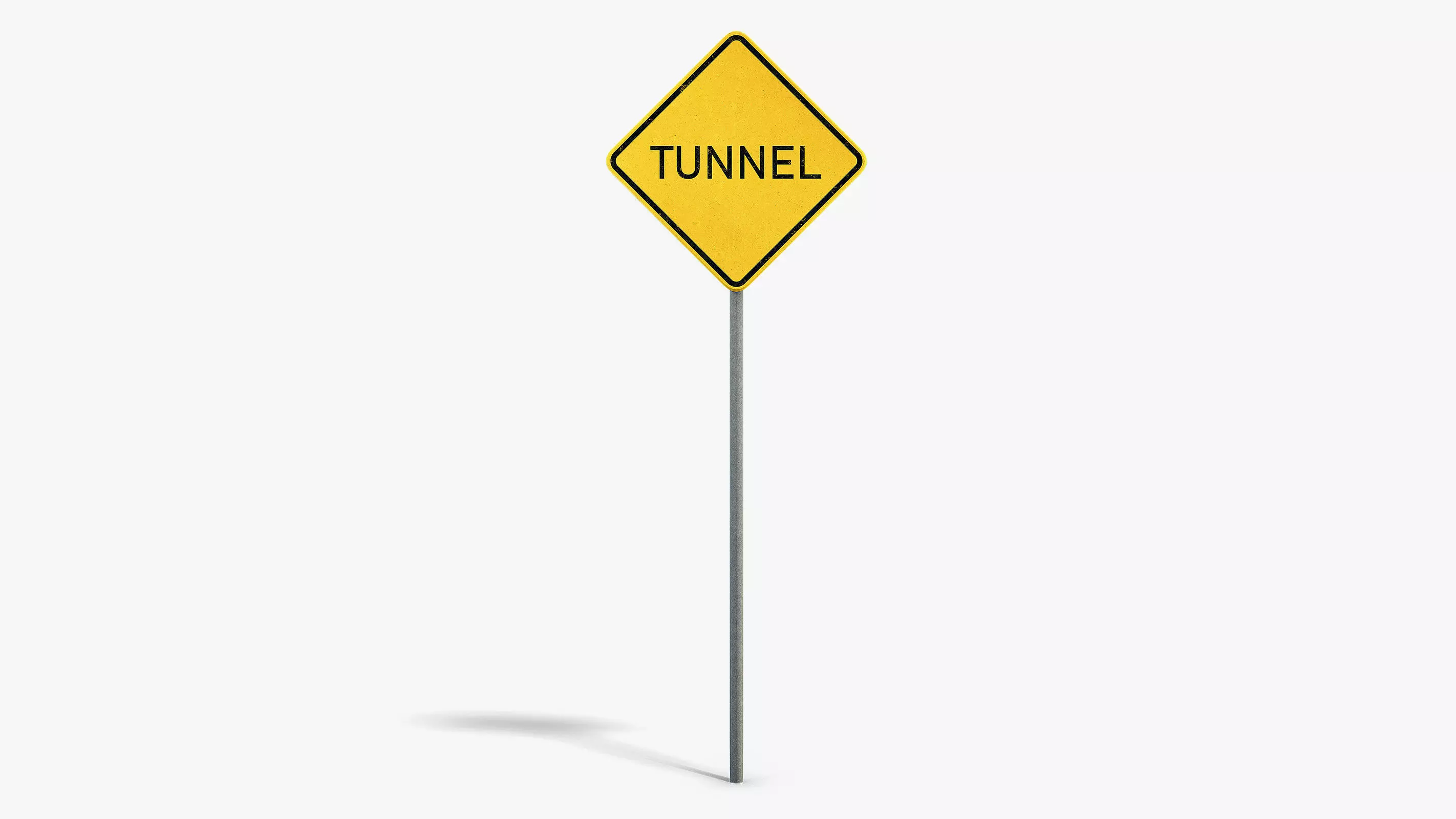 Tunnel Sign Low-poly 3D model_0