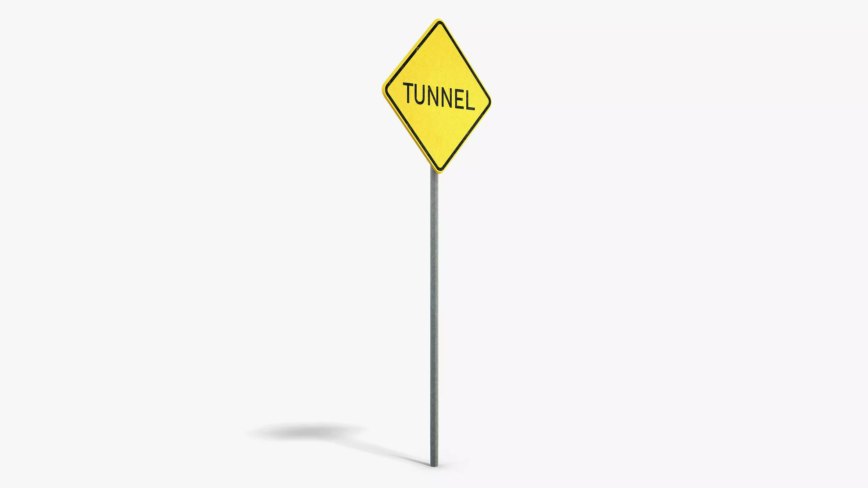 Tunnel Sign Low-poly 3D model_1
