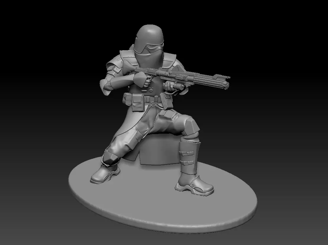 star wars 3d printable clone Galactic Marine Pose 1 3D print model_0