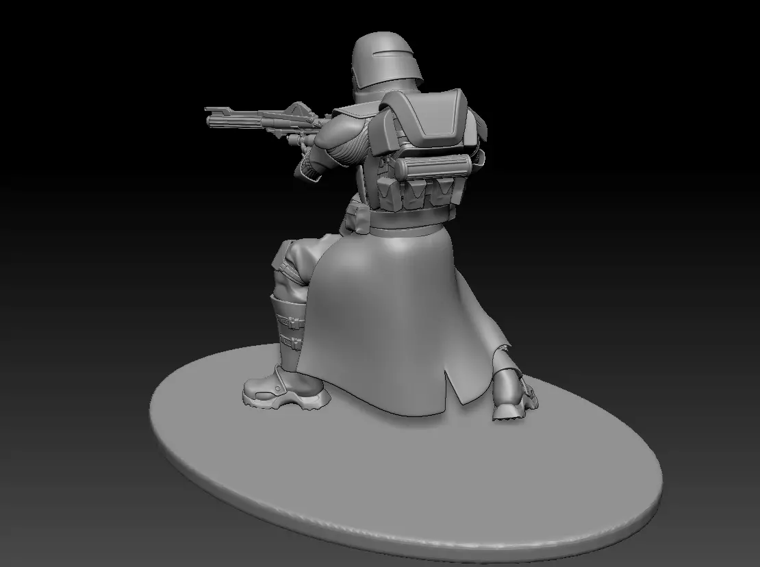 star wars 3d printable clone Galactic Marine Pose 1 3D print model_1