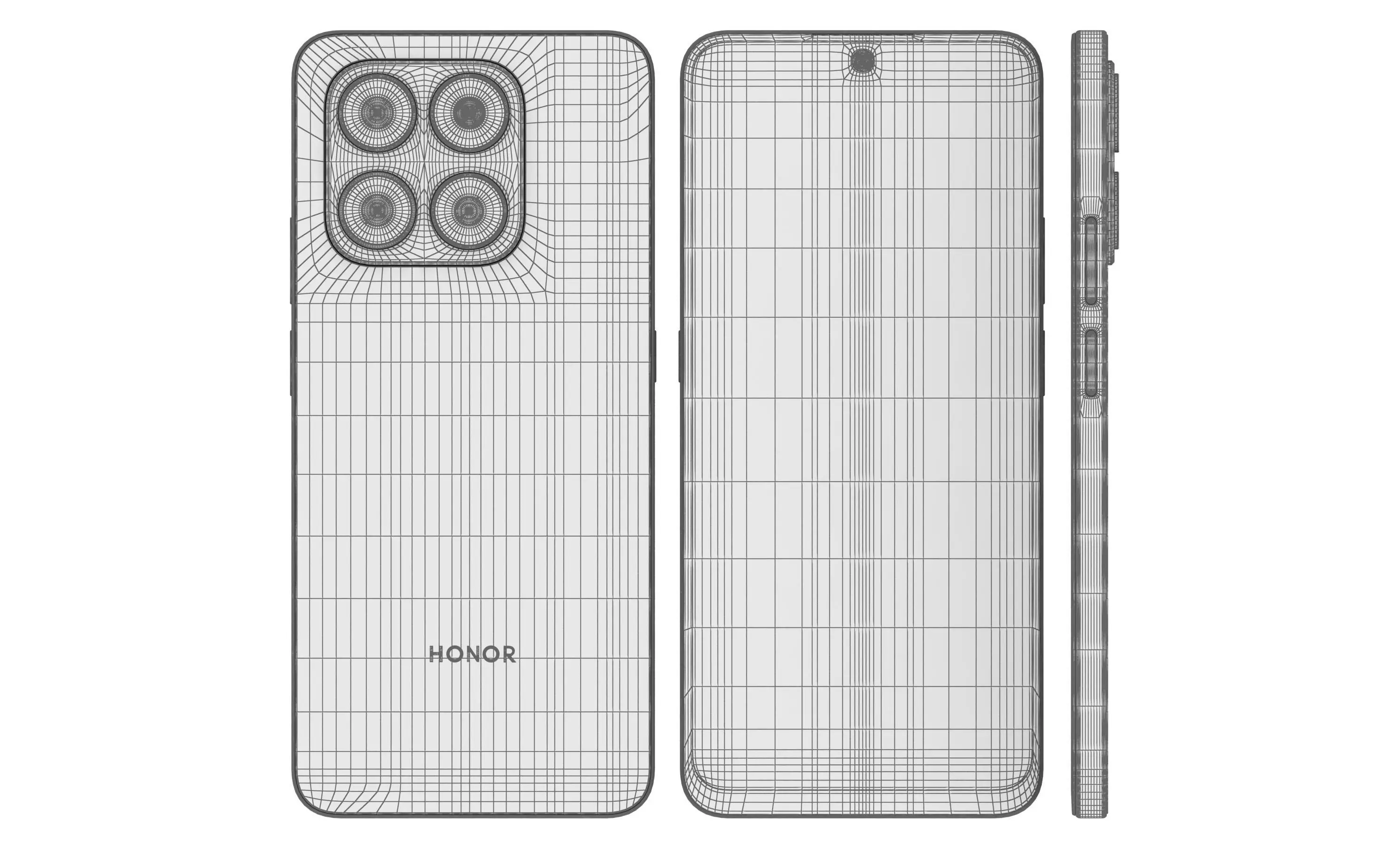 Honor X7d 4G Black And Gold 3D model_5