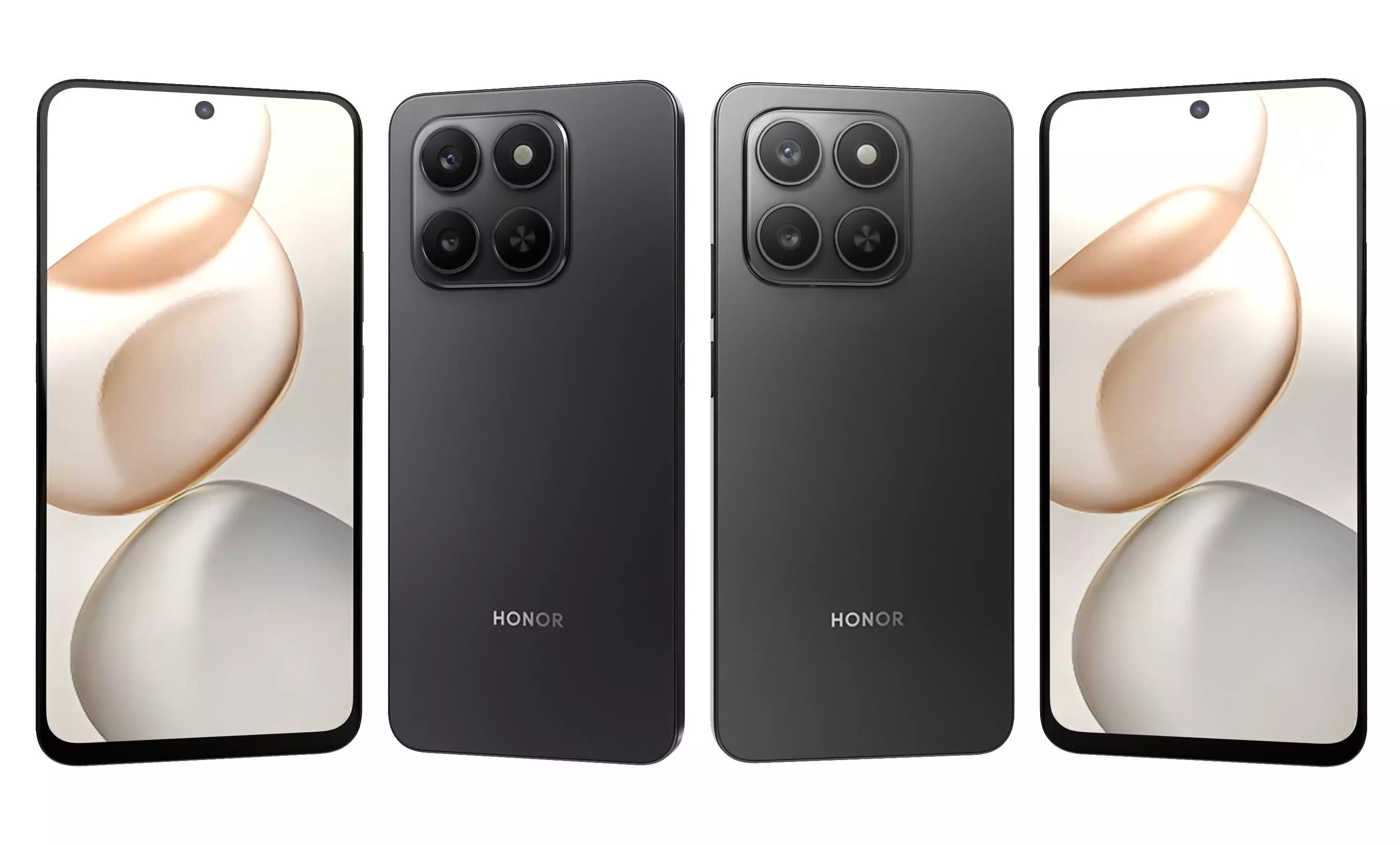 Honor X7d 4G Black And Gold 3D model_13