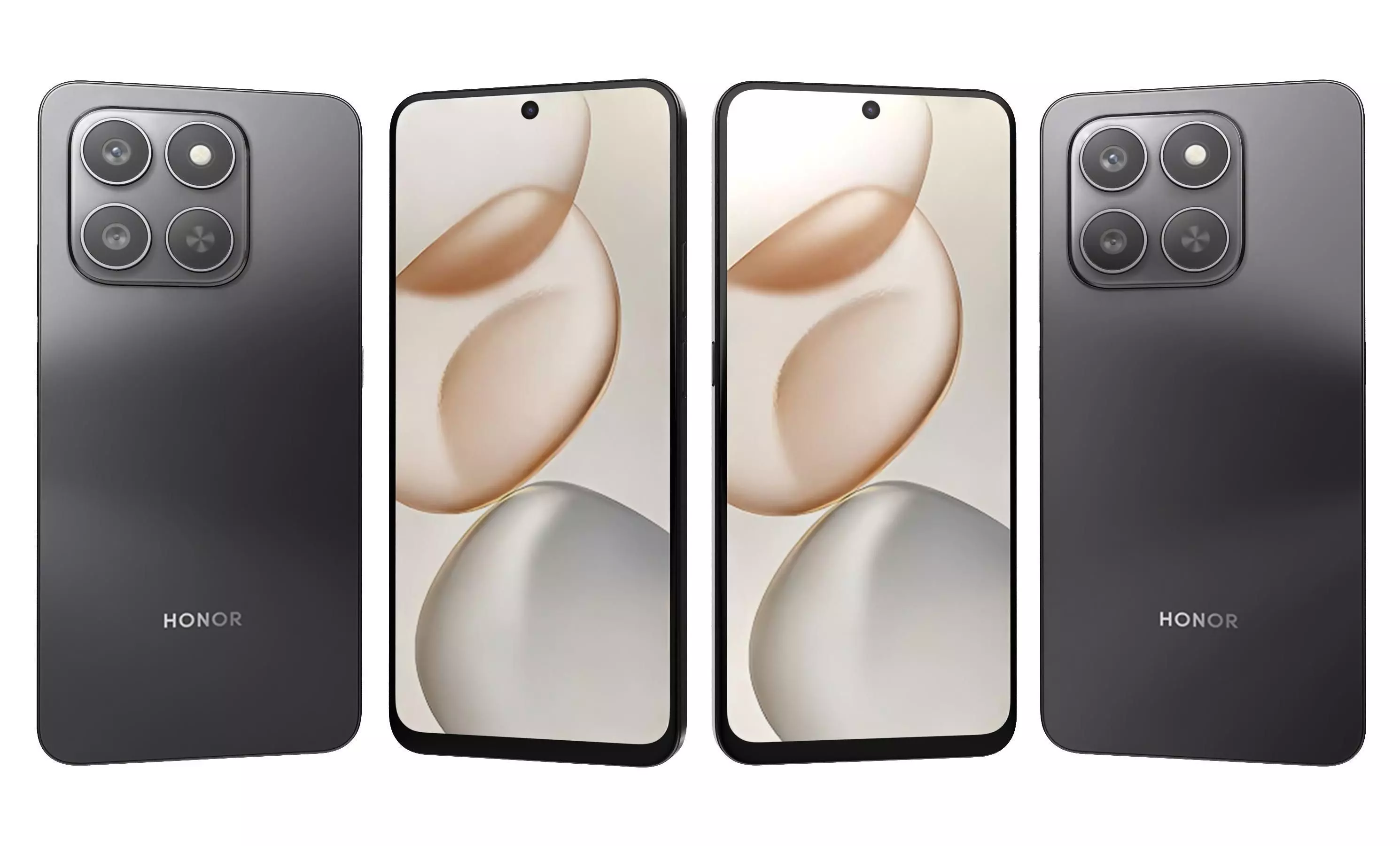 Honor X7d 4G Black And Gold 3D model_1